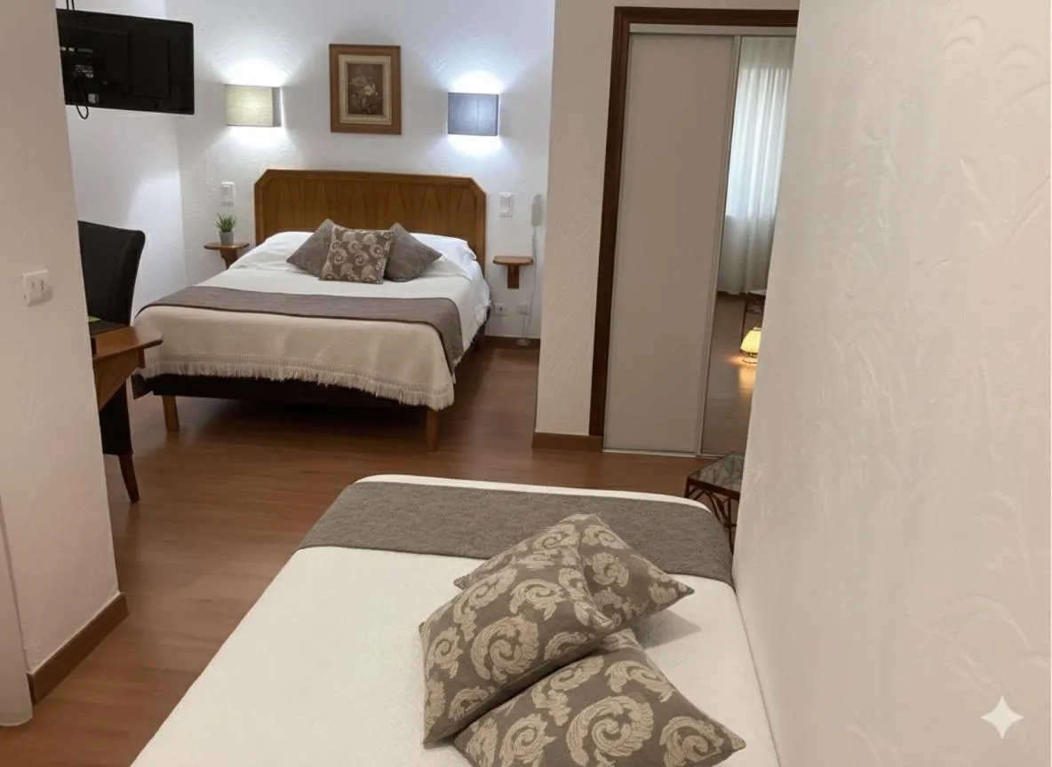 Bedroom, Bed in Logis Hôtel Restaurant de la Paix