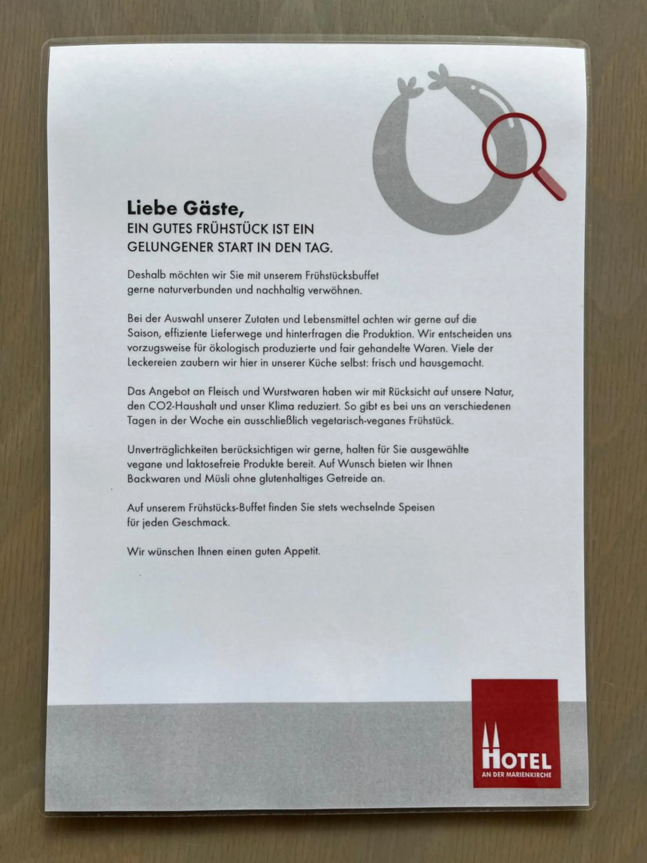 Breakfast in Hotel an der Marienkirche