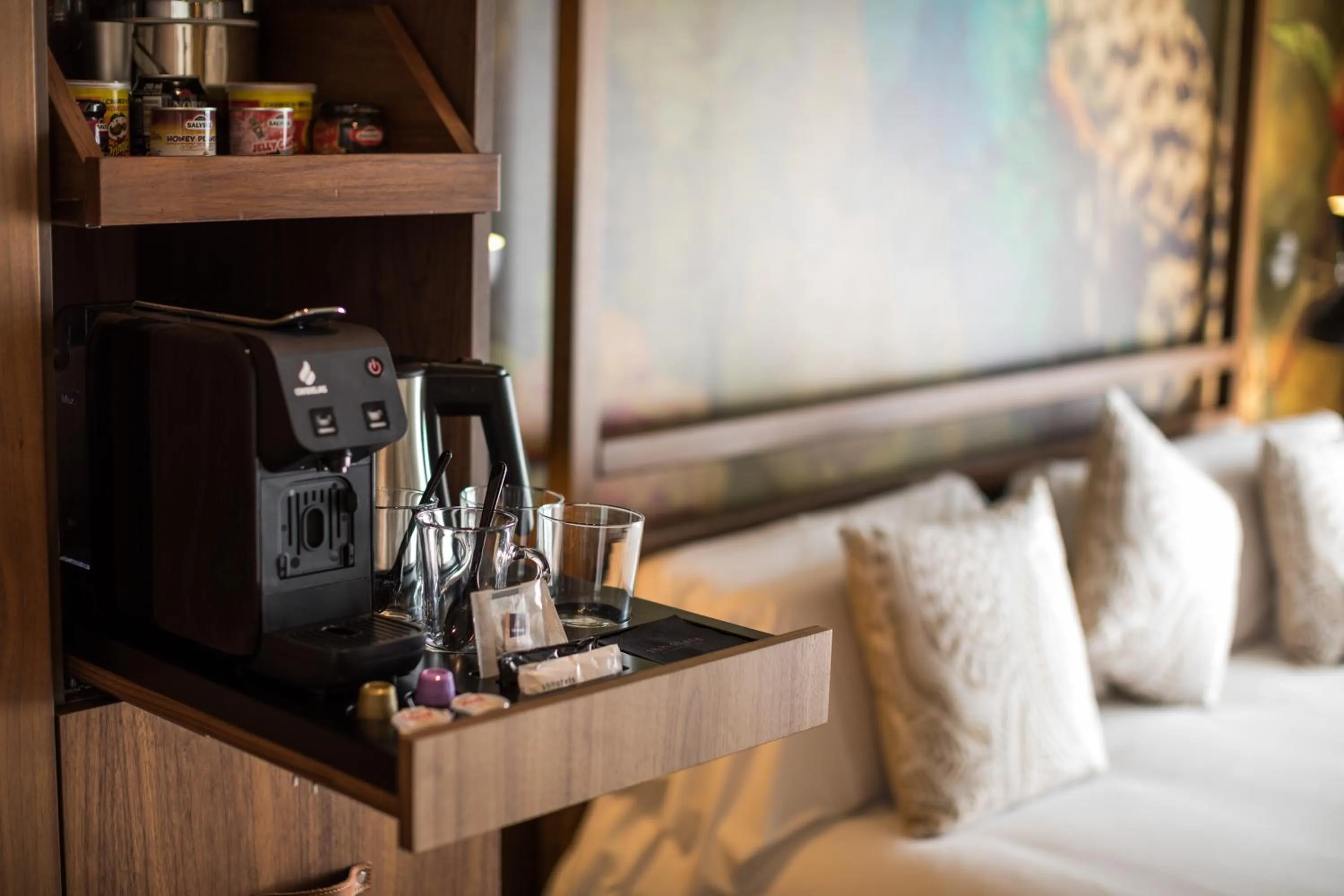 Coffee/tea facilities, Bed in Hotel SB Glow 4 Sup