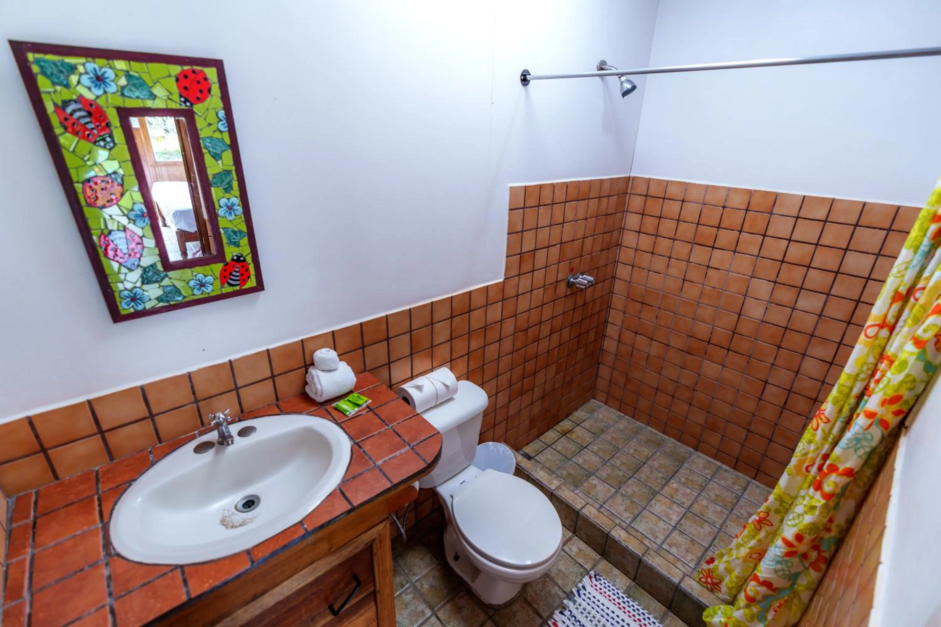 Shower in Pension Santa Elena