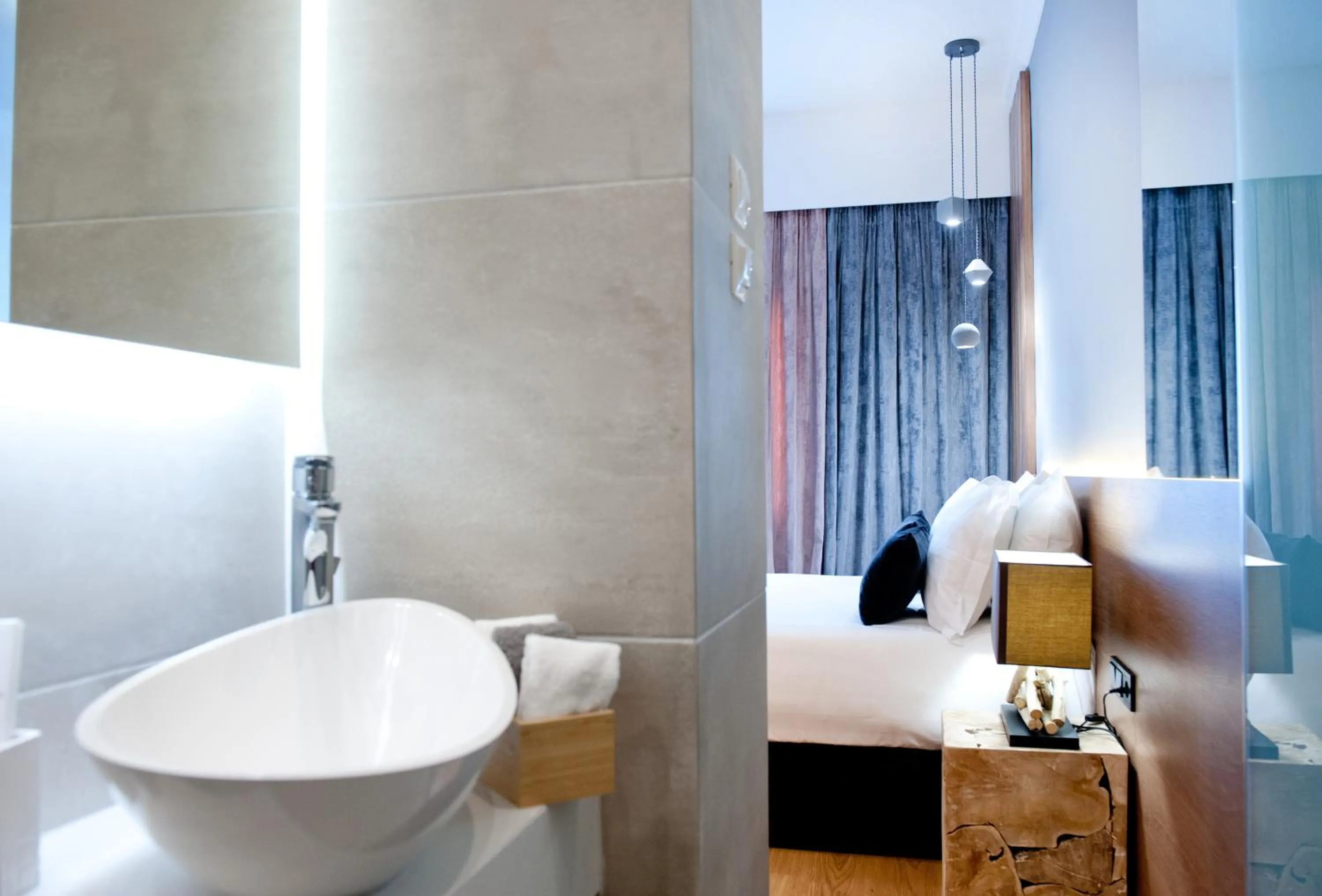 Bed in Acropolis View Deluxe Penthouse & Luxury Apartments