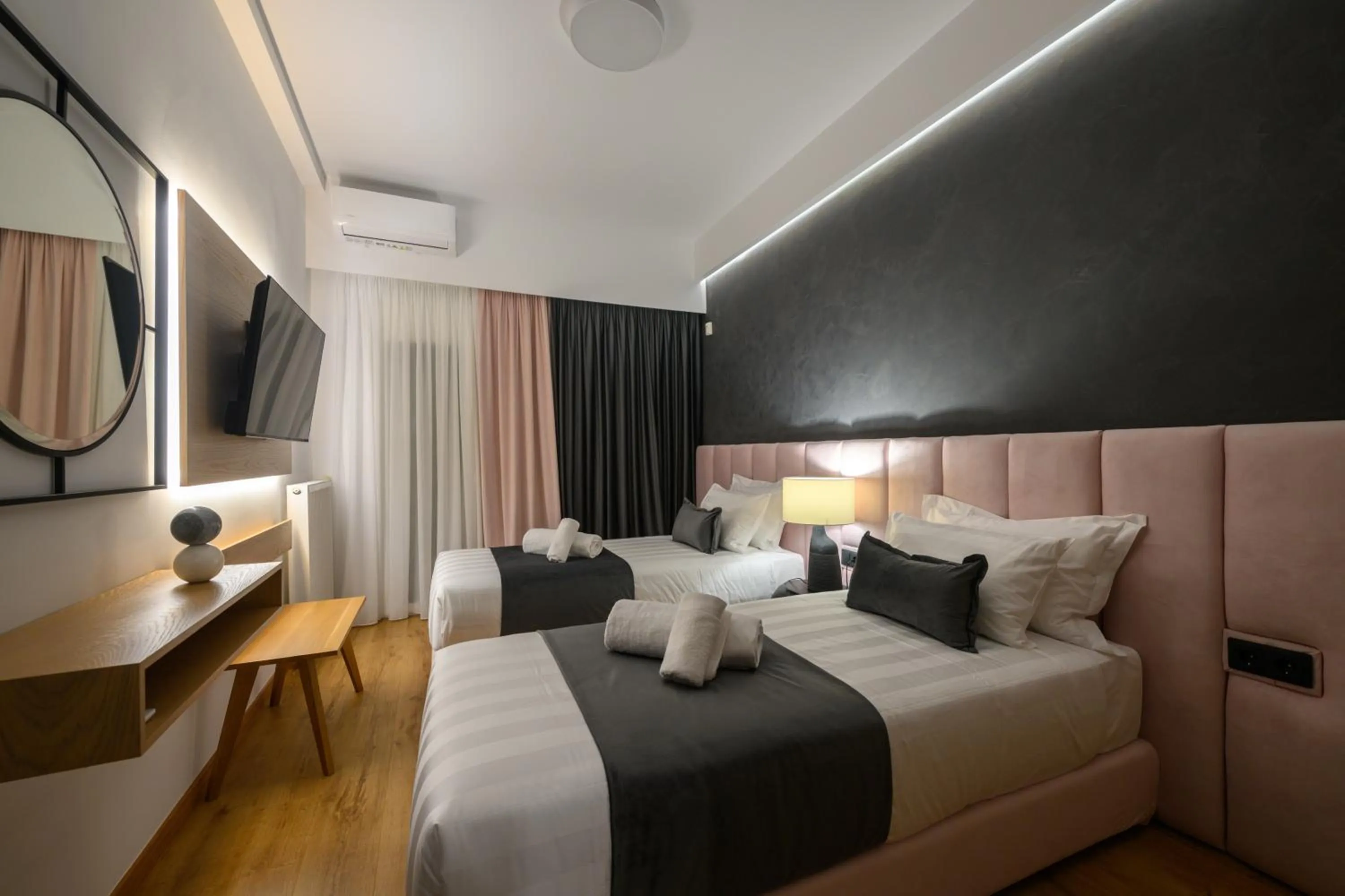 Bed in Acropolis View Deluxe Penthouse & Luxury Apartments