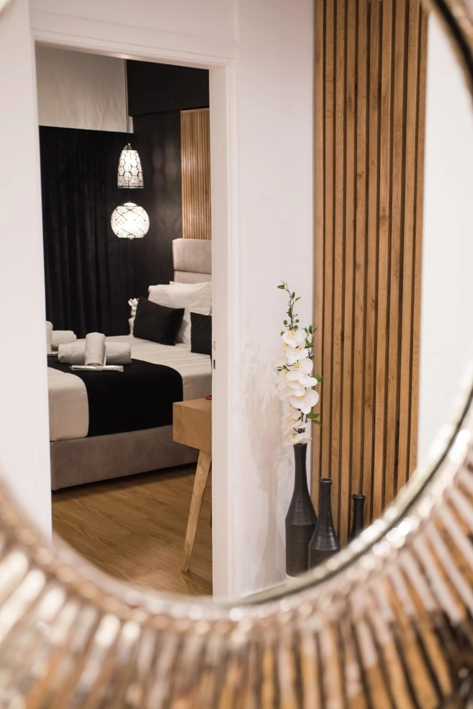 Bed in Acropolis View Deluxe Penthouse & Luxury Apartments