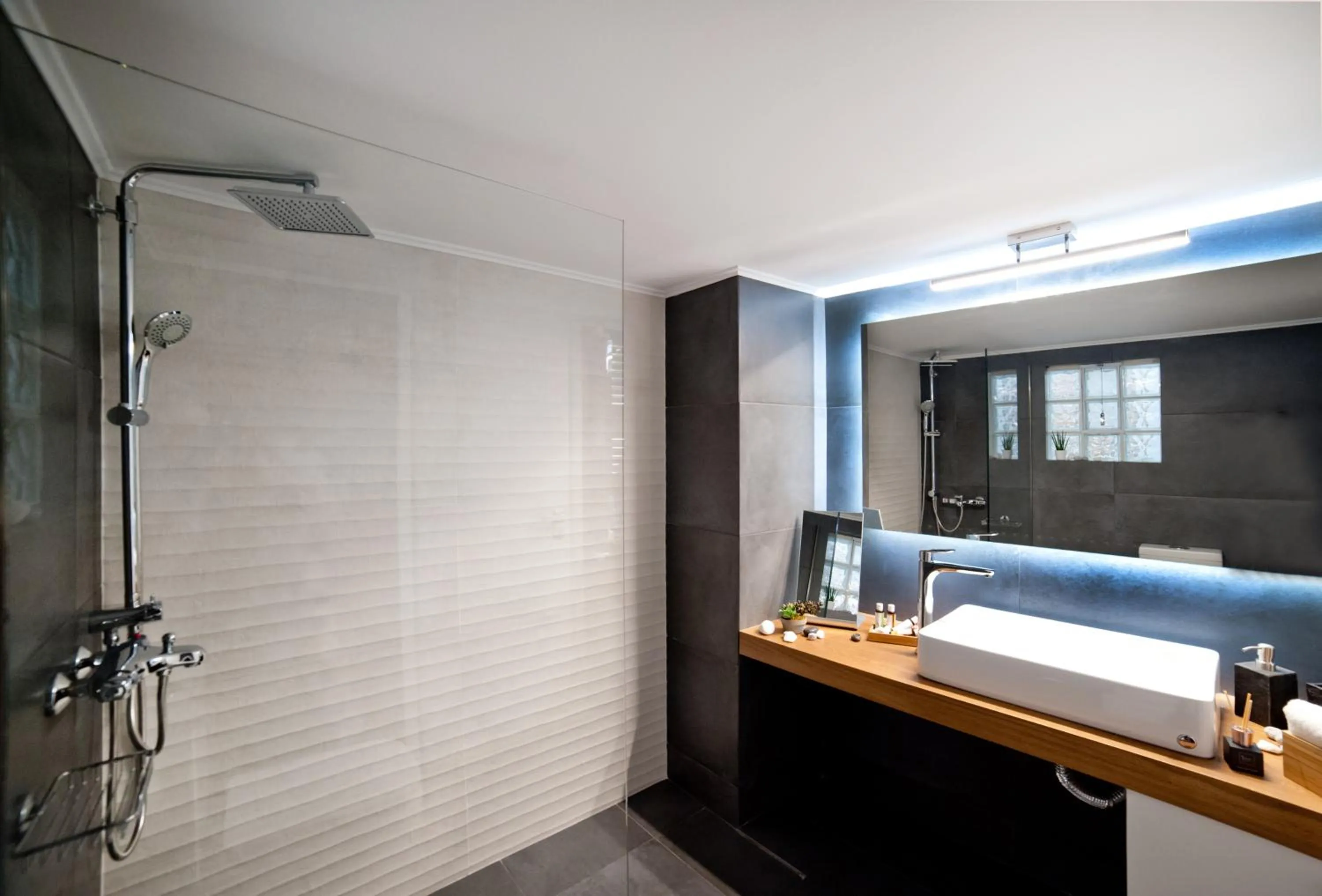 Shower, Bed in Acropolis View Deluxe Penthouse & Luxury Apartments
