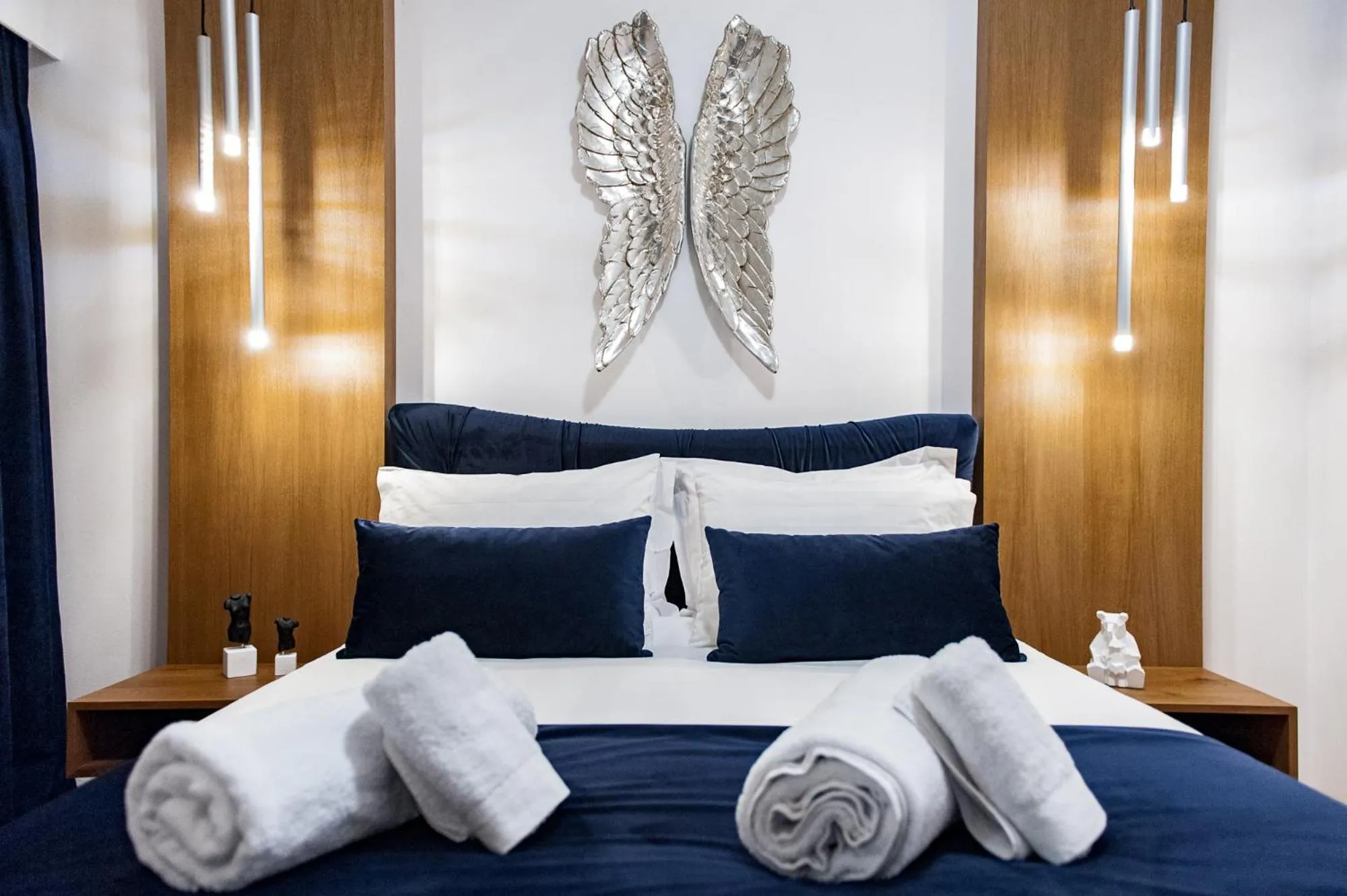 Bed in Acropolis View Deluxe Penthouse & Luxury Apartments