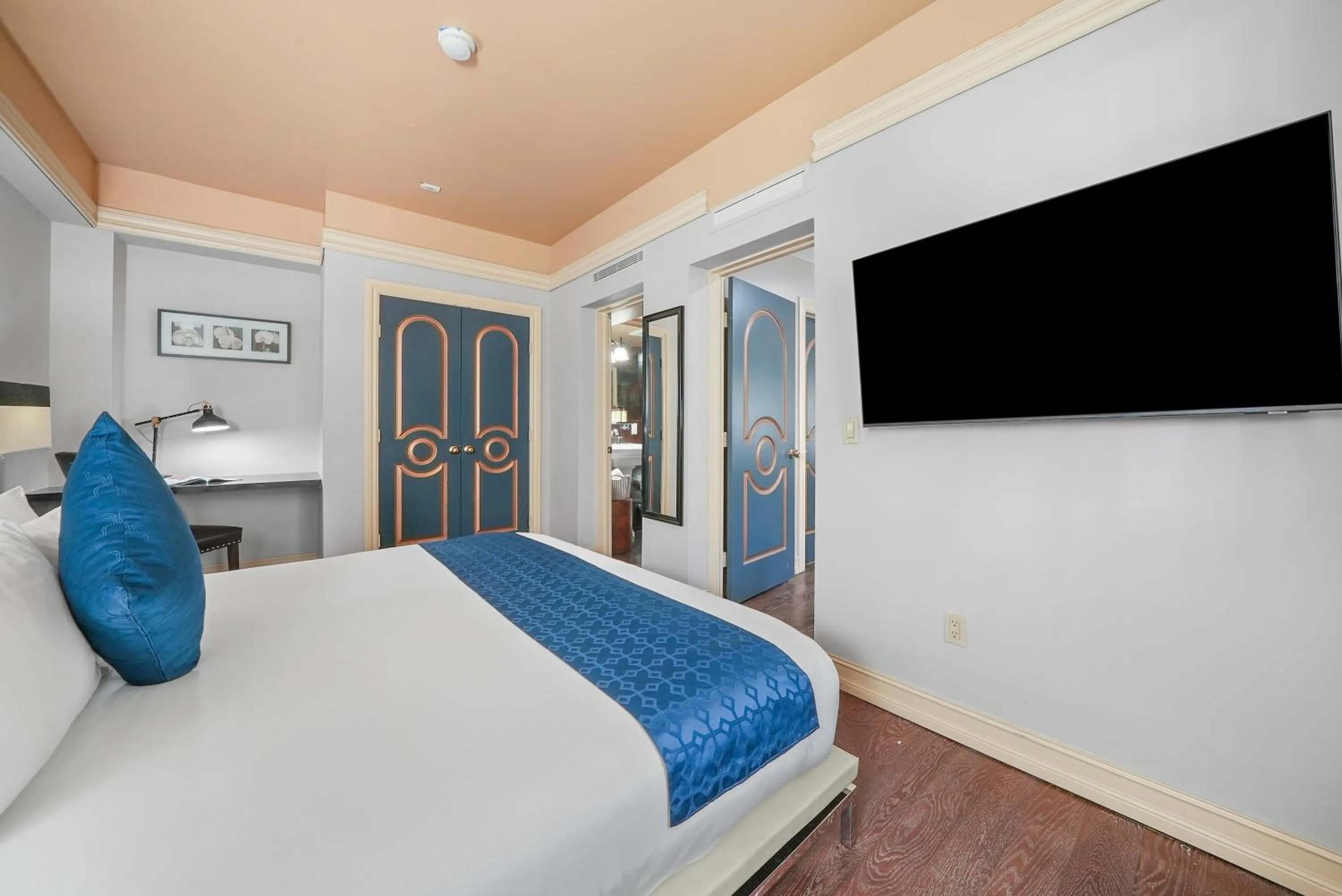 Bed in Riviera Suites