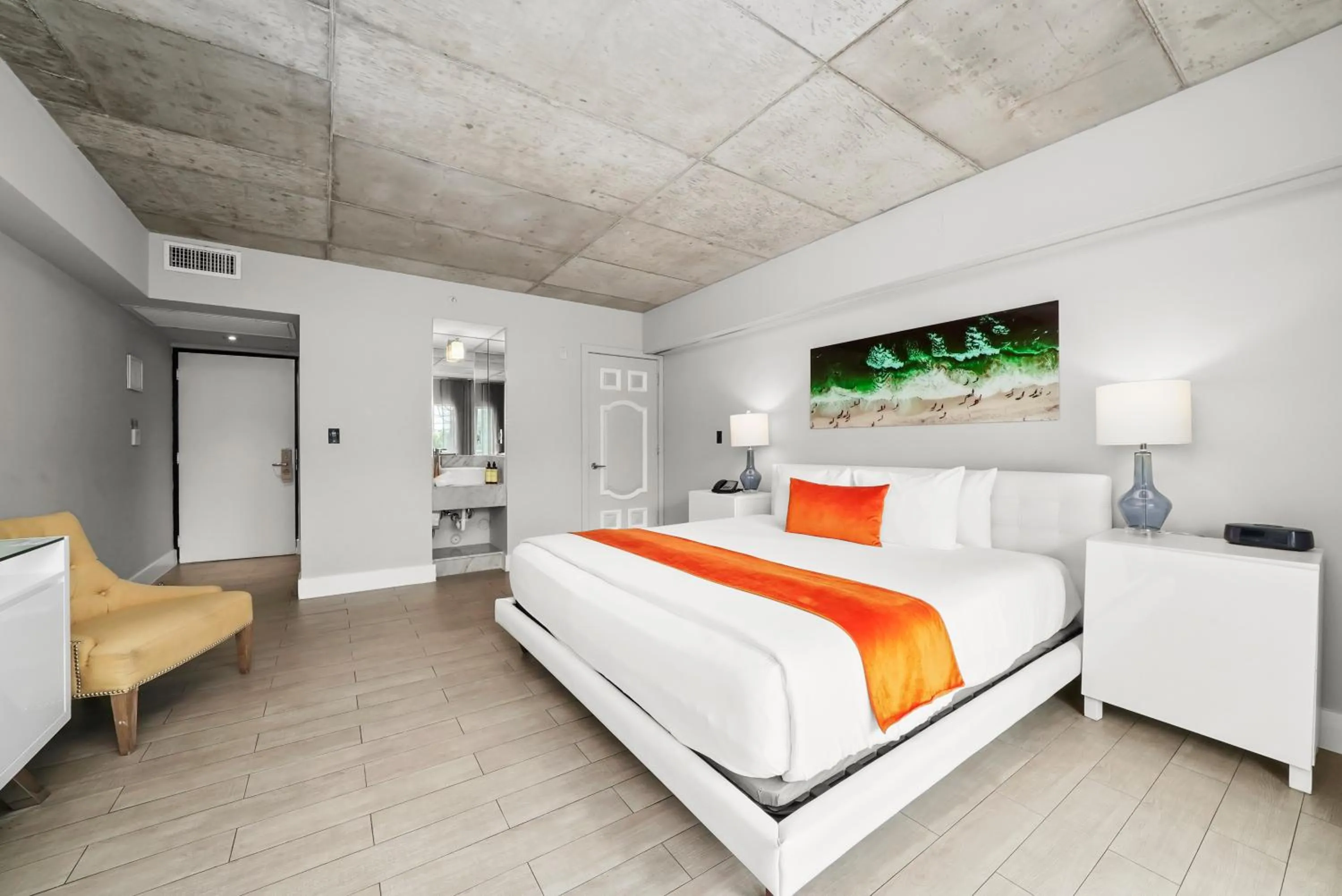 Bed in Riviera Suites