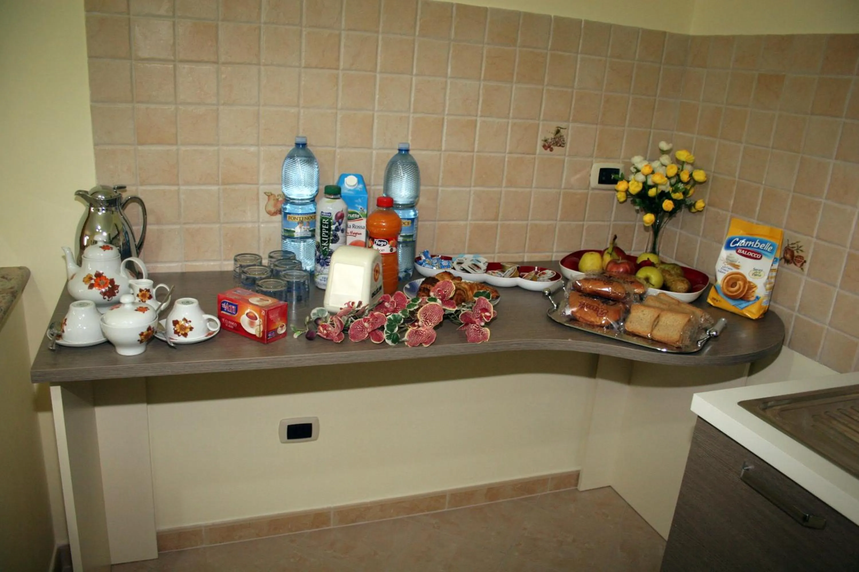 Communal kitchen in B&B Villa Eleonora Tropea