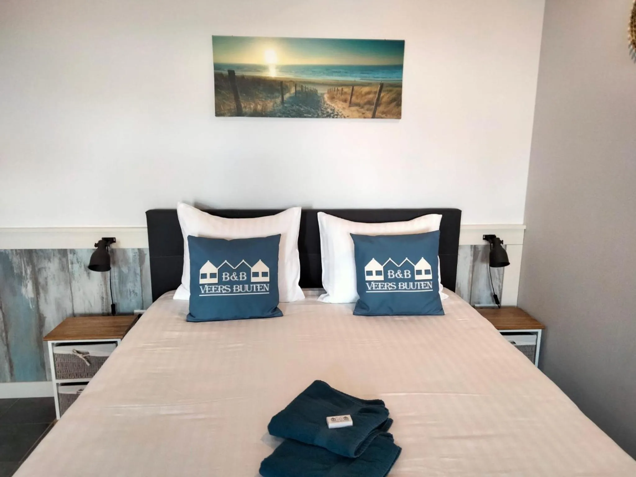 Bedroom, Bed in B&B Veers Buuten