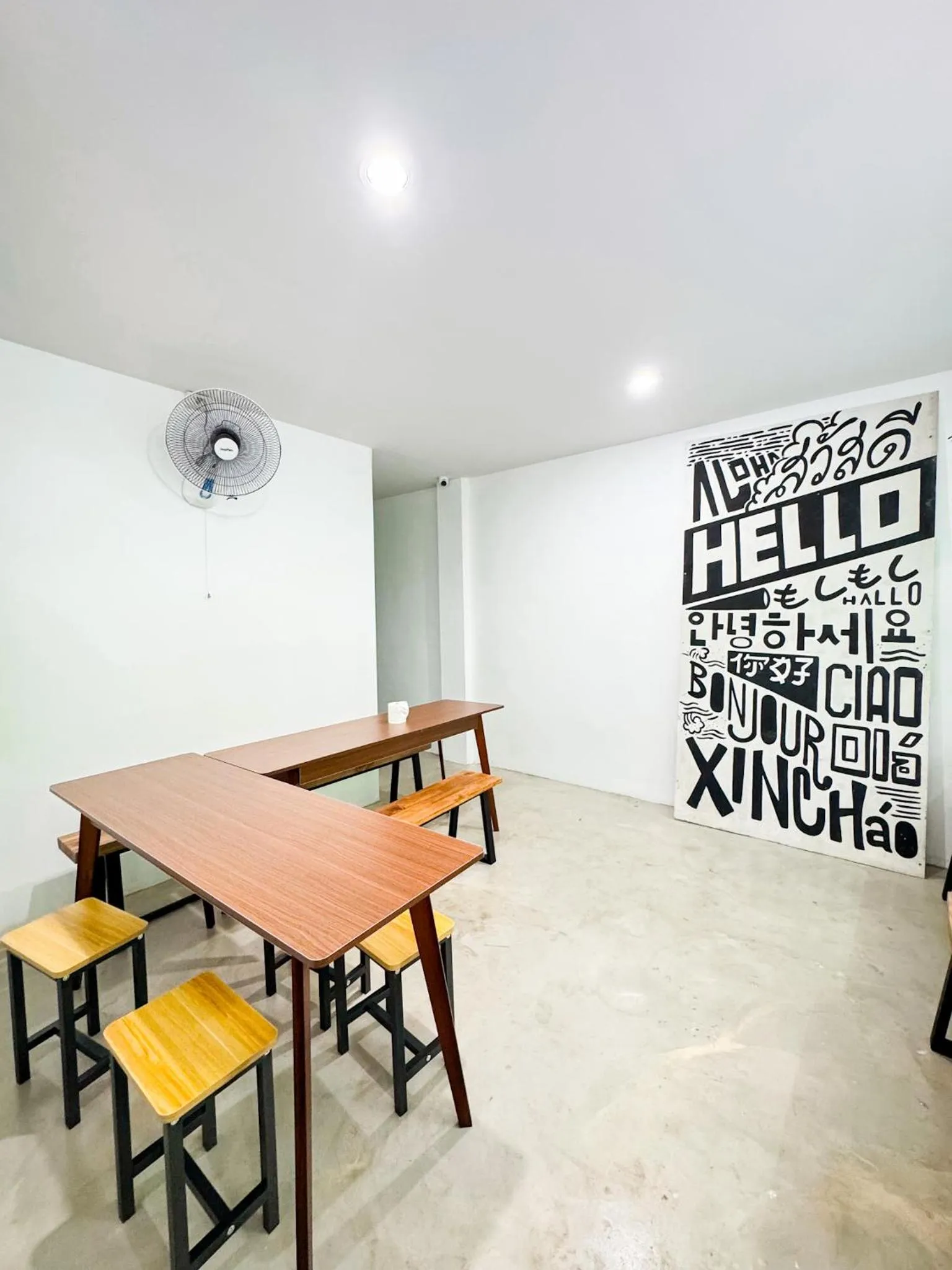 Seating area in Diff Hostel