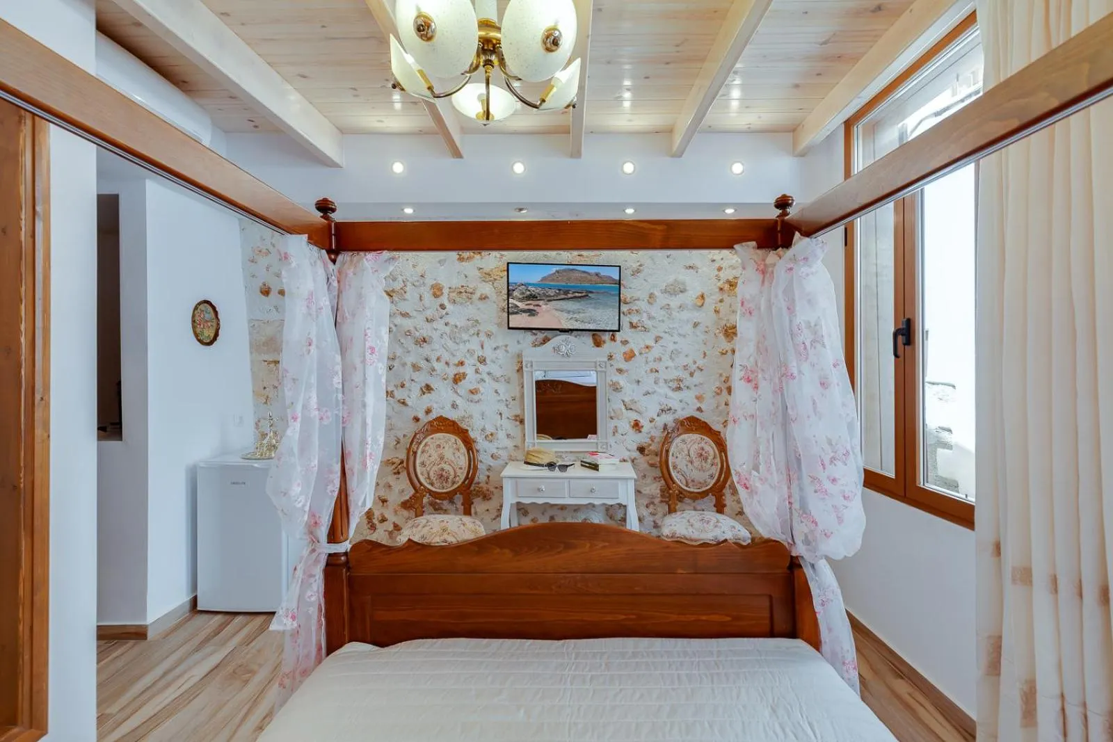 Bed in Hamam Suites Portou