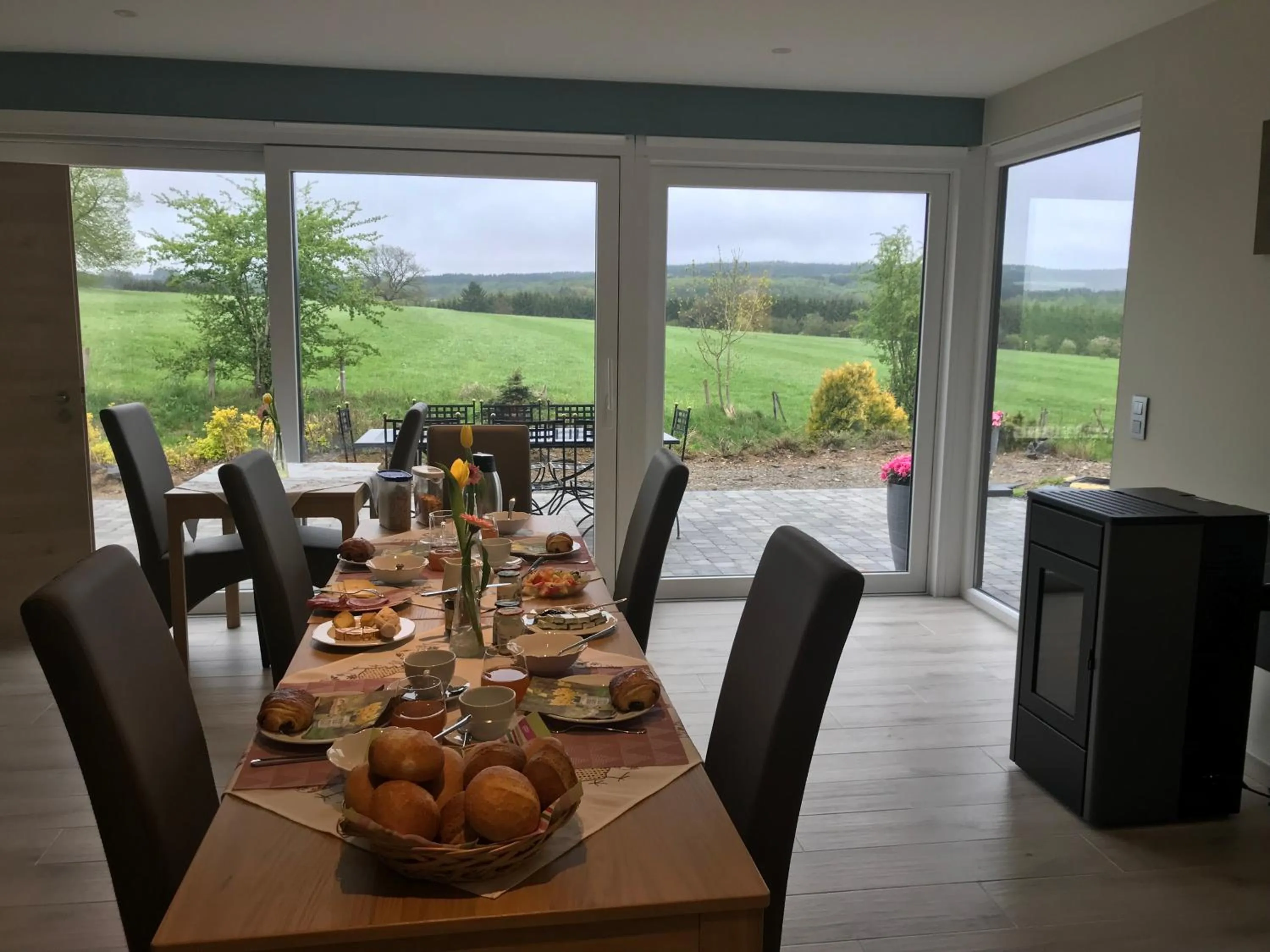 Dining area in La Colombe