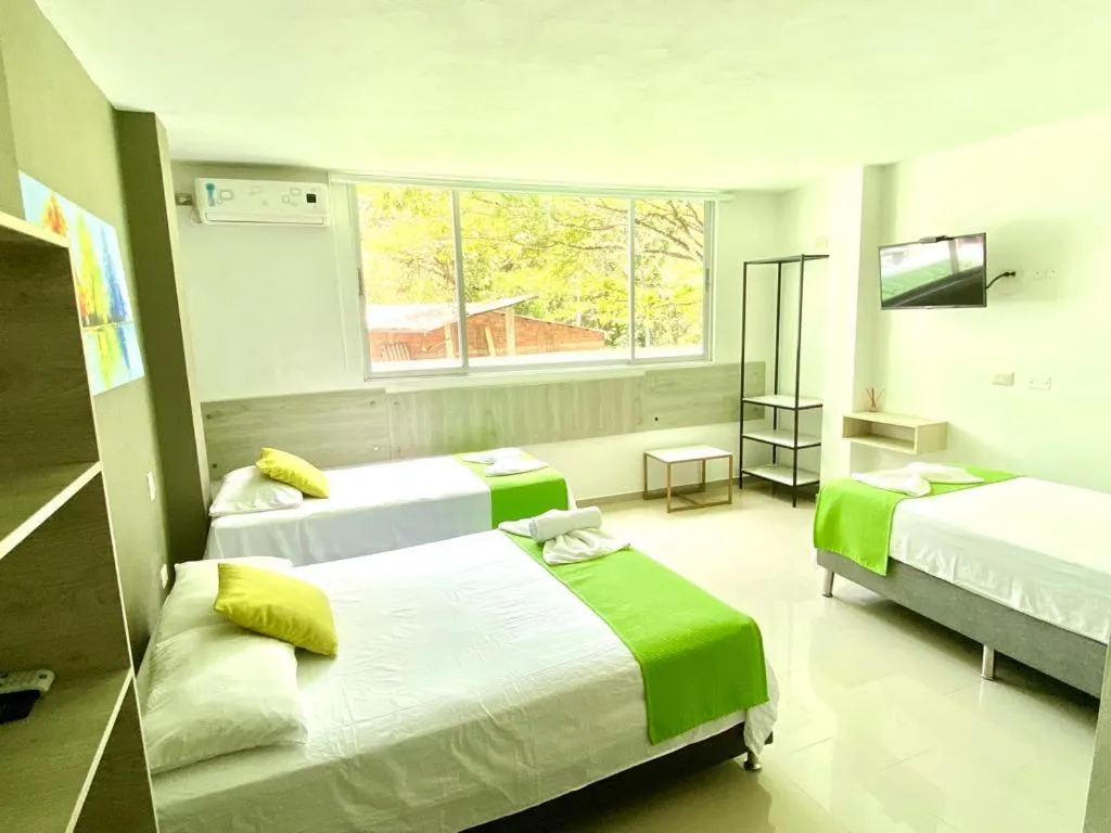 Bed in Biohotel Rio Claro