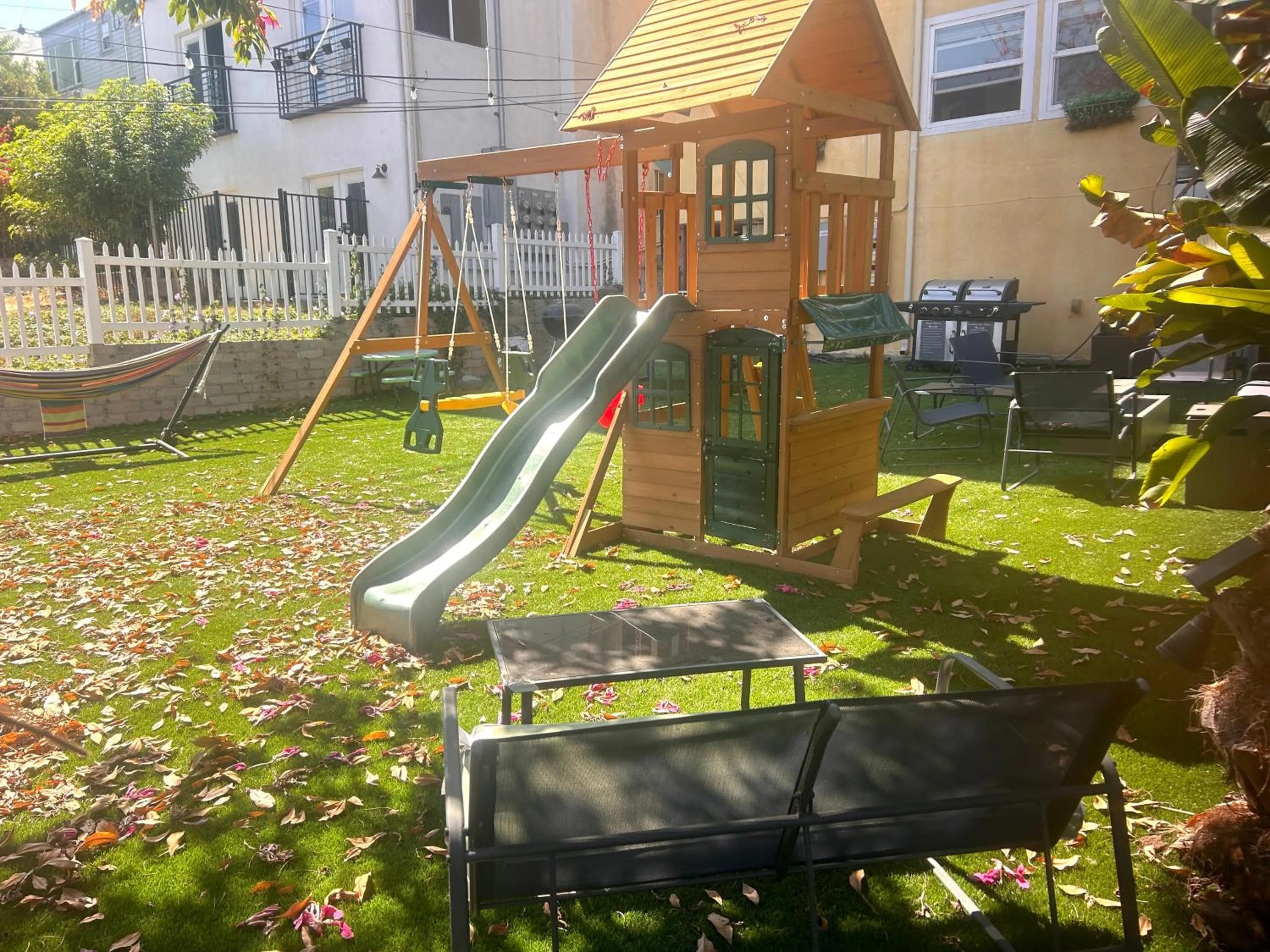 Children play ground in Casa San Diego - Spacious Getaway with Backyard, Firepit, Kid Zone