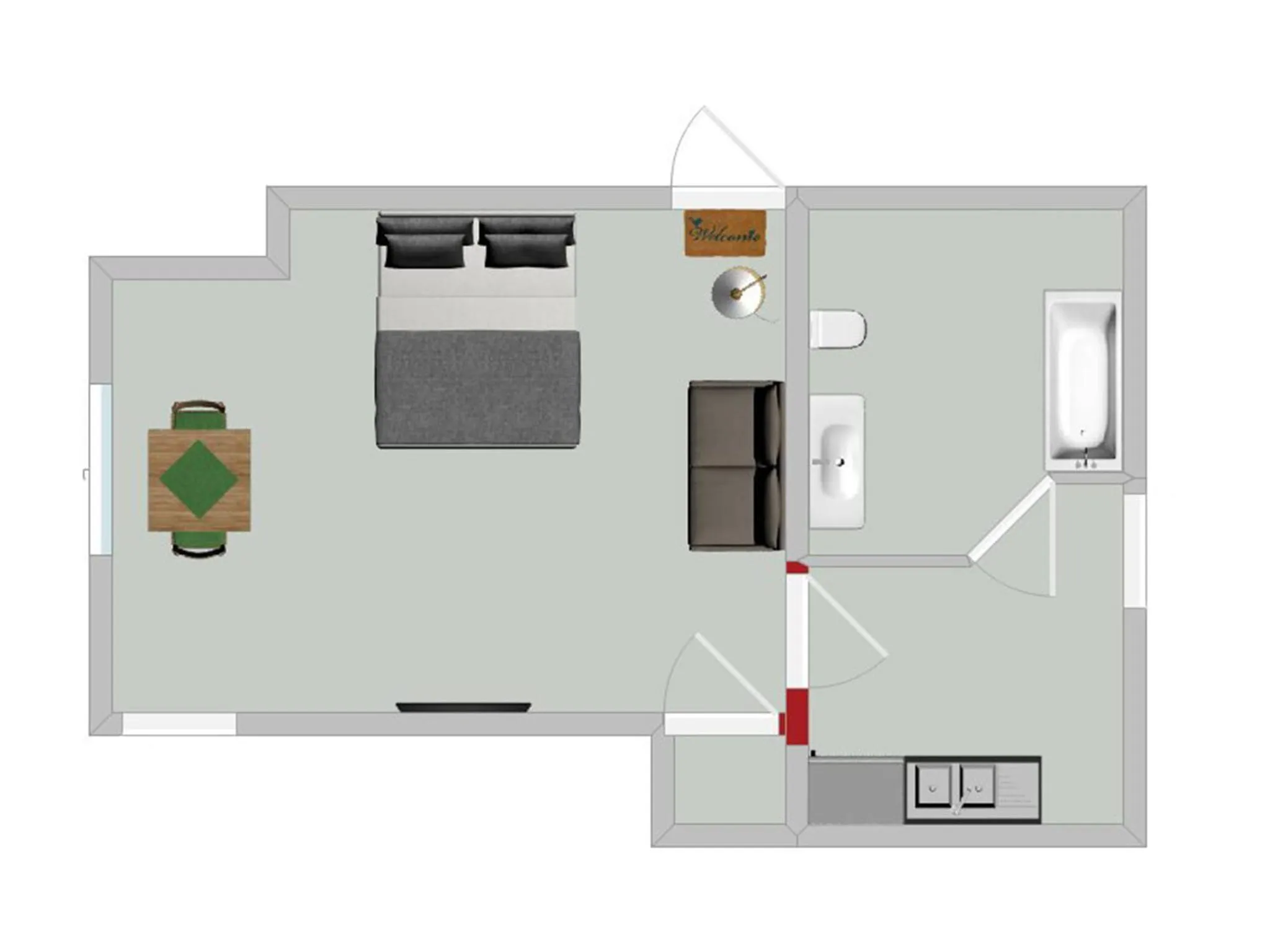 Floor plan in The Studio @ 93 Bernard Rd