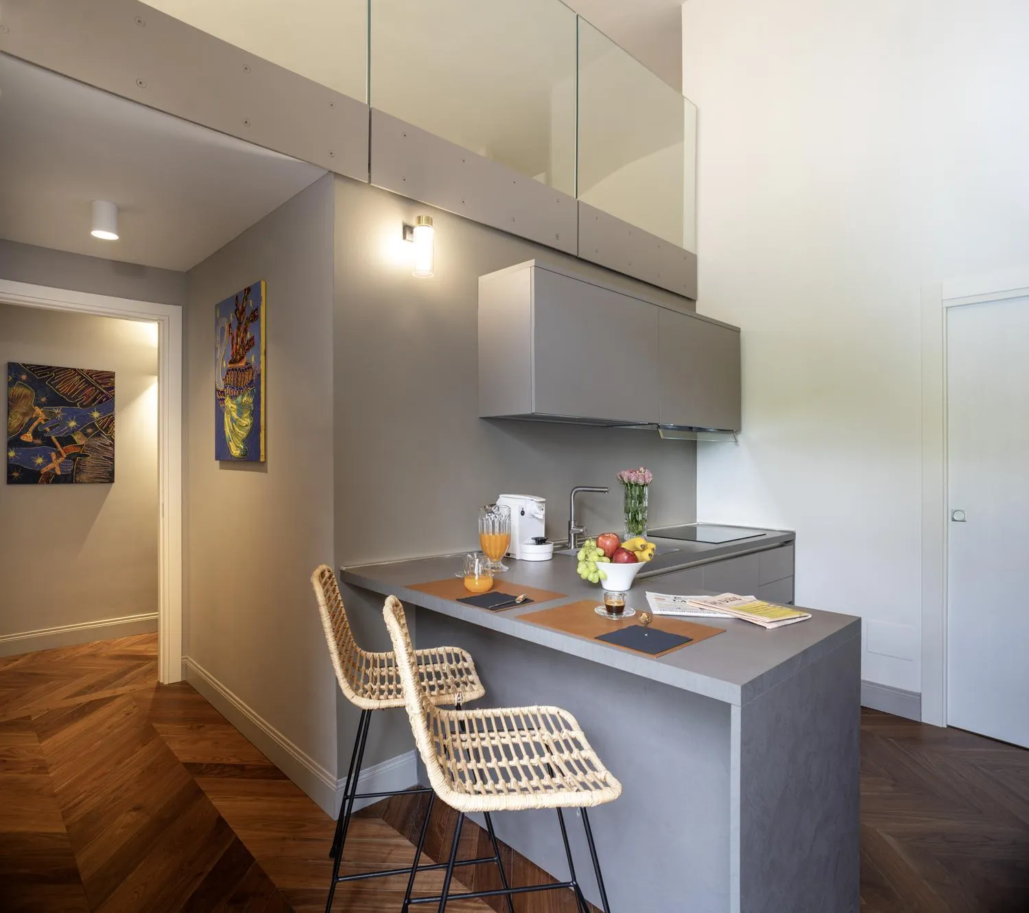 Kitchen or kitchenette in Palazzo Del Carretto-Art Apartments and Guesthouse