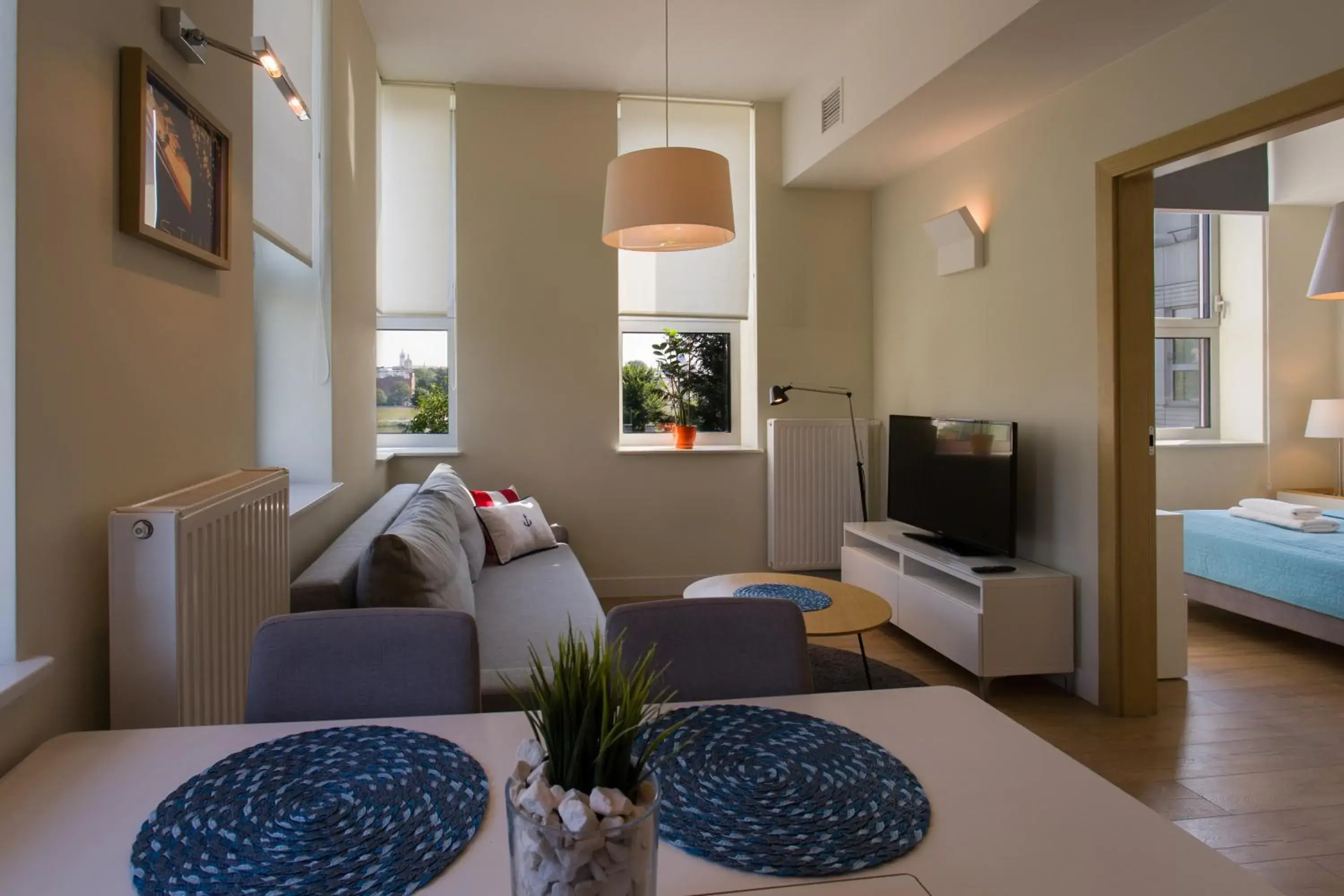 Superior One-Bedroom Apartment with River View in Riverside Aparthotel Cracow Superior One-Bedroom Apartment with River View in Riverside Aparthotel Cracow