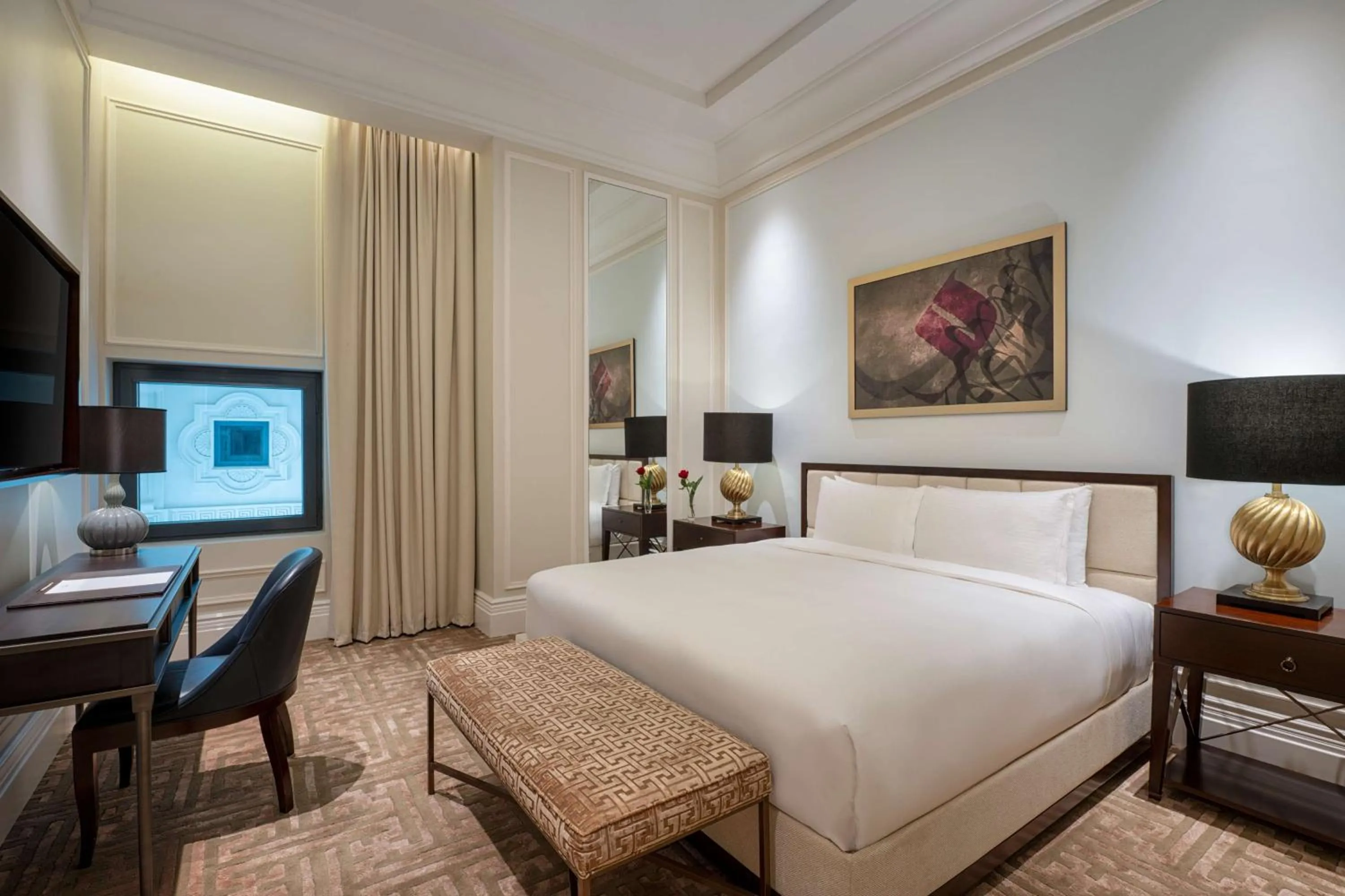 Bedroom, Bed in The Hotel Galleria Jeddah, Curio Collection by Hilton