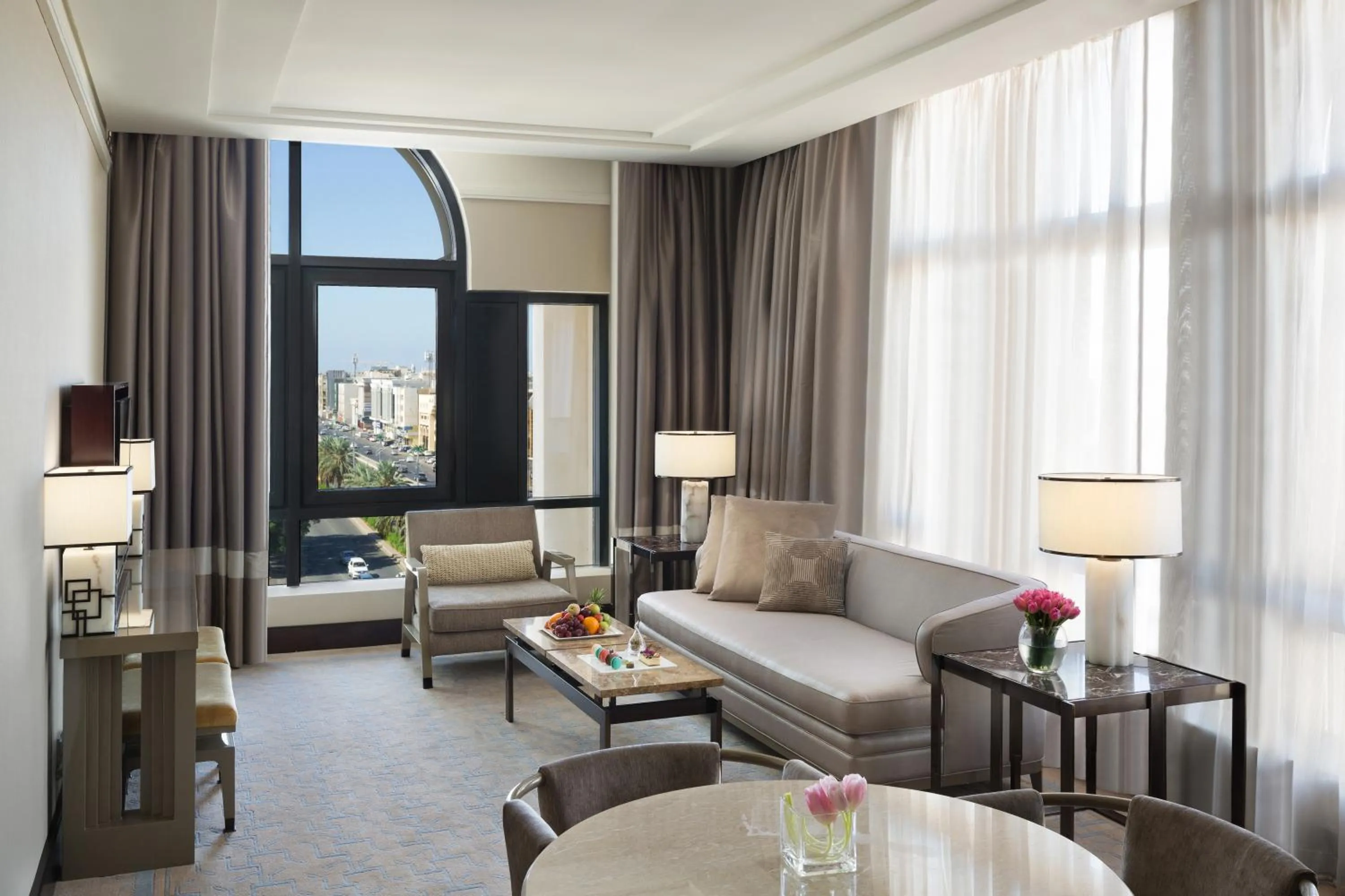 Living room in The Hotel Galleria Jeddah, Curio Collection by Hilton