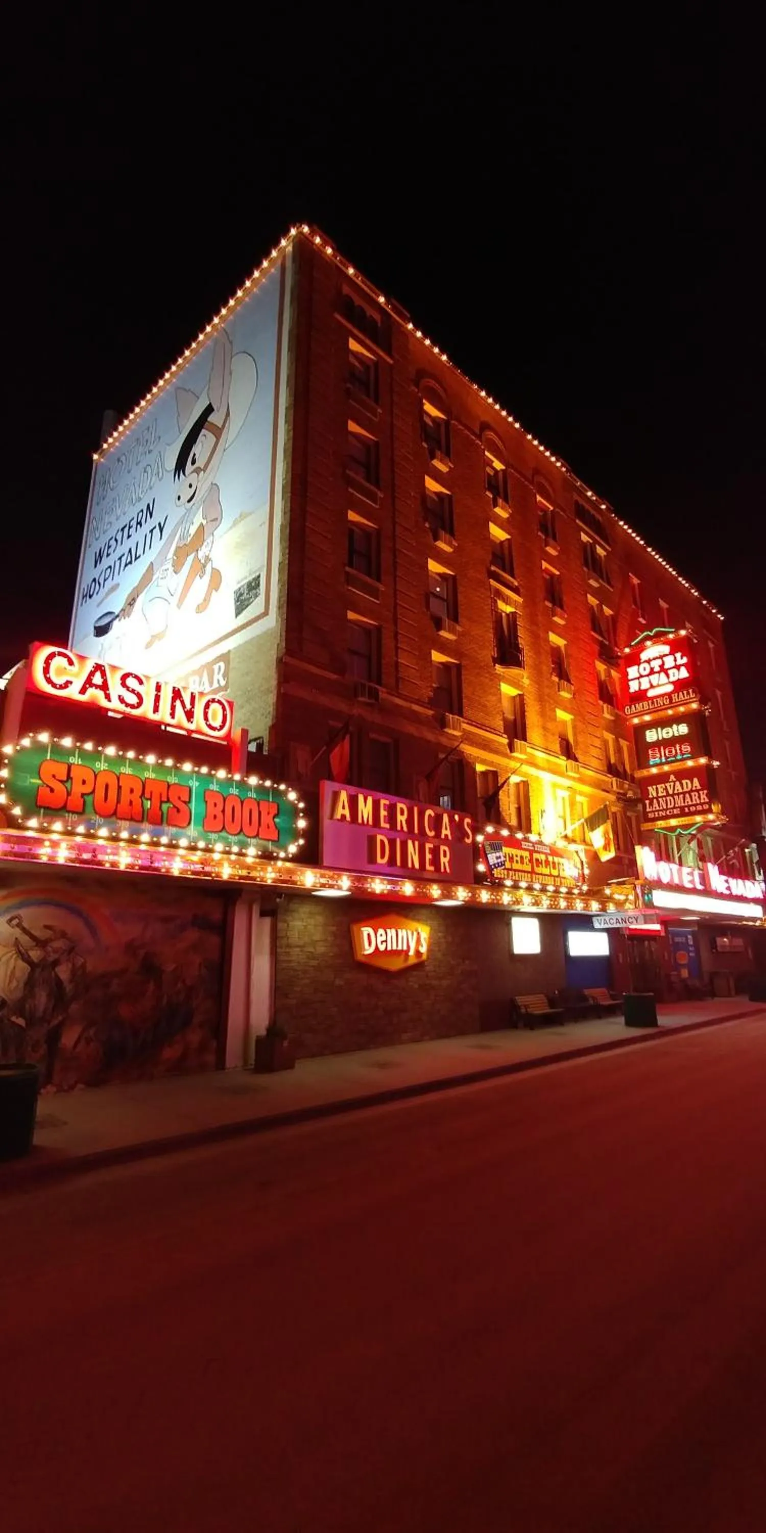 Facade/entrance in Hotel Nevada & Gambling Hall