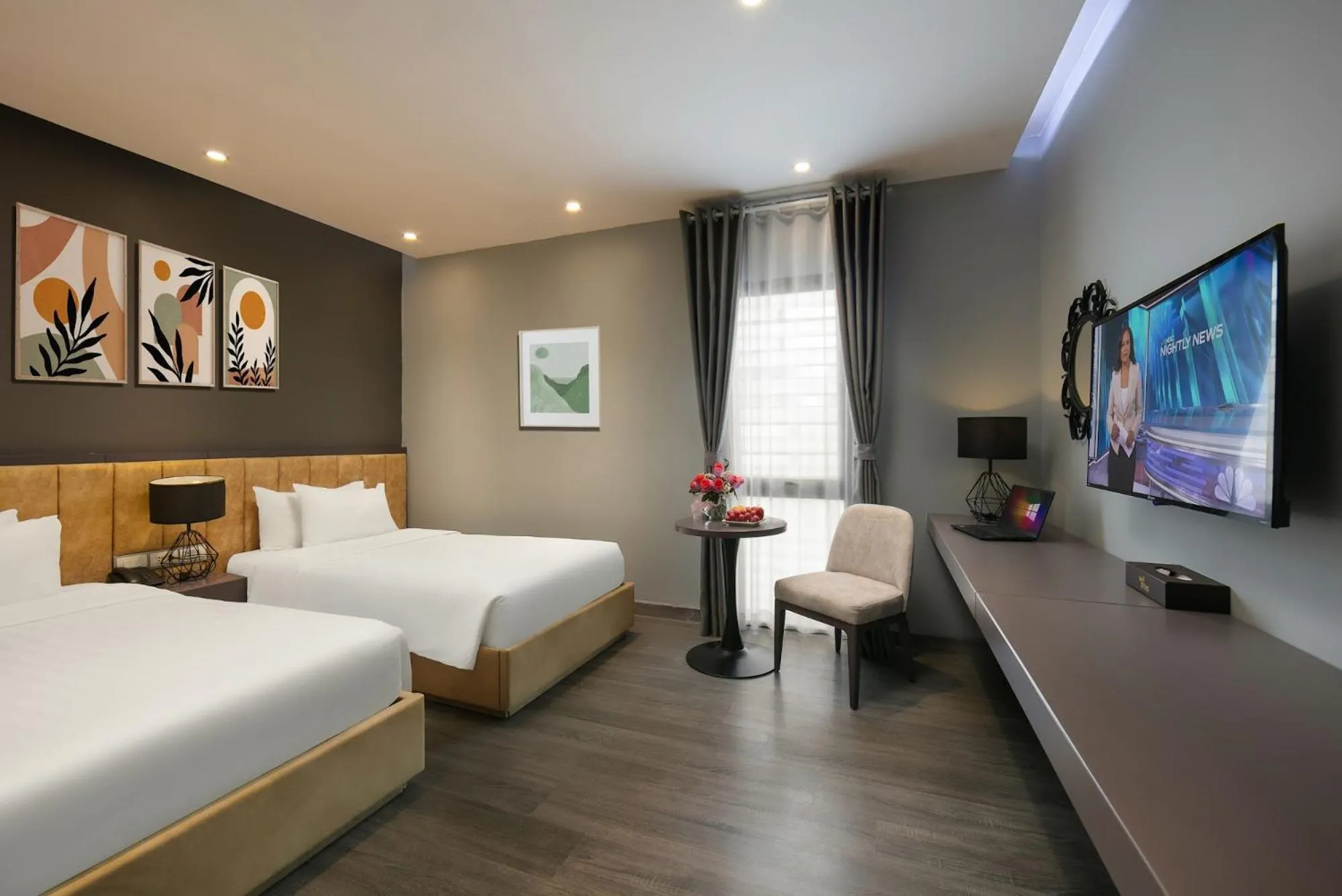 Bed in Hanoi Ping Luxury Hotel