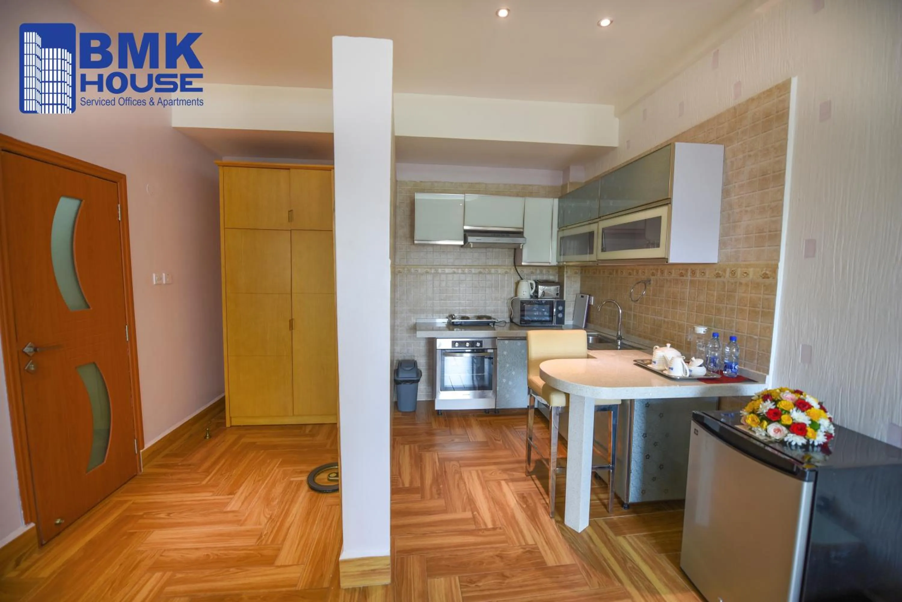 Kitchen or kitchenette in BMK House Apartments