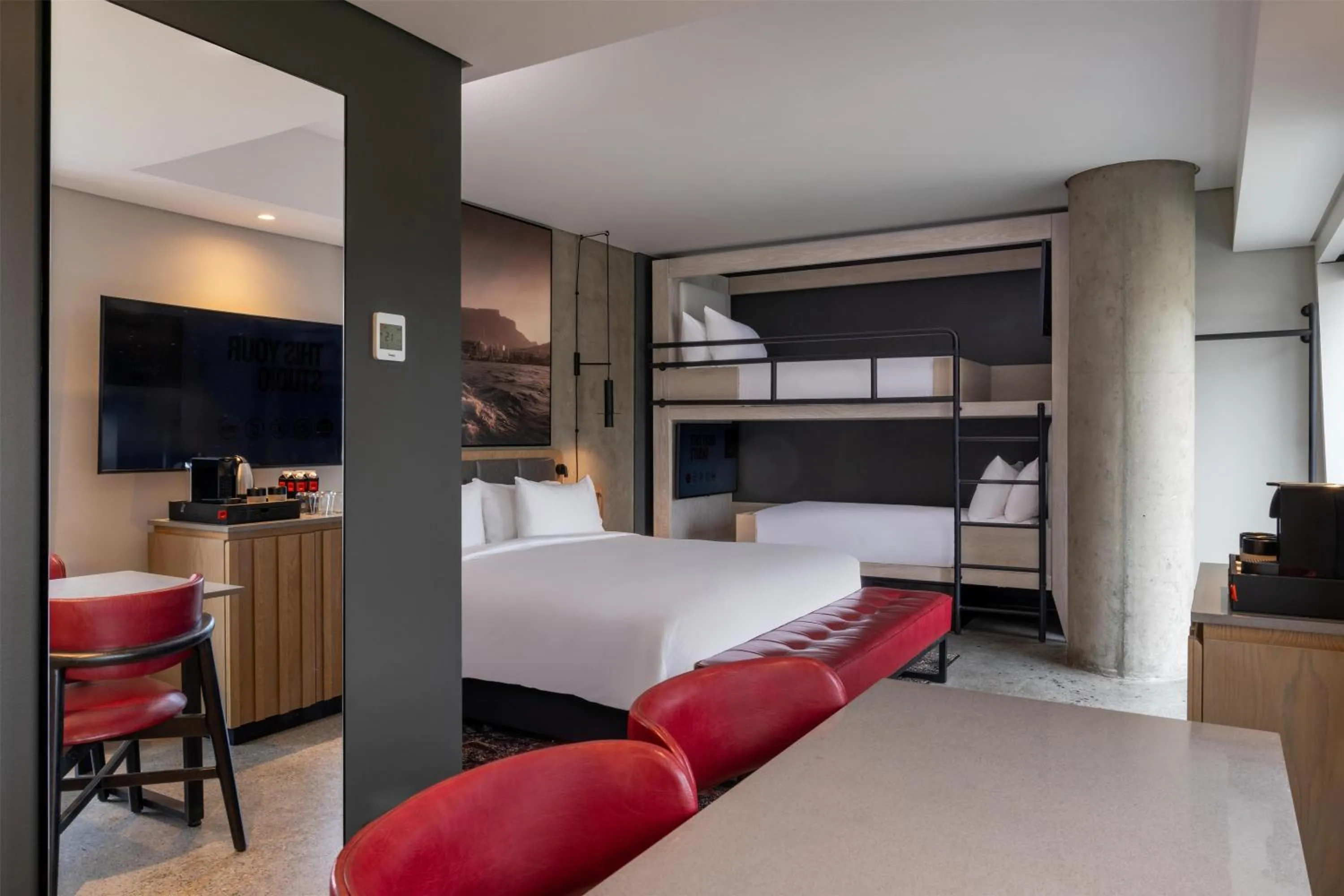 Bedroom, Bed in Radisson RED Hotel V&A Waterfront Cape Town