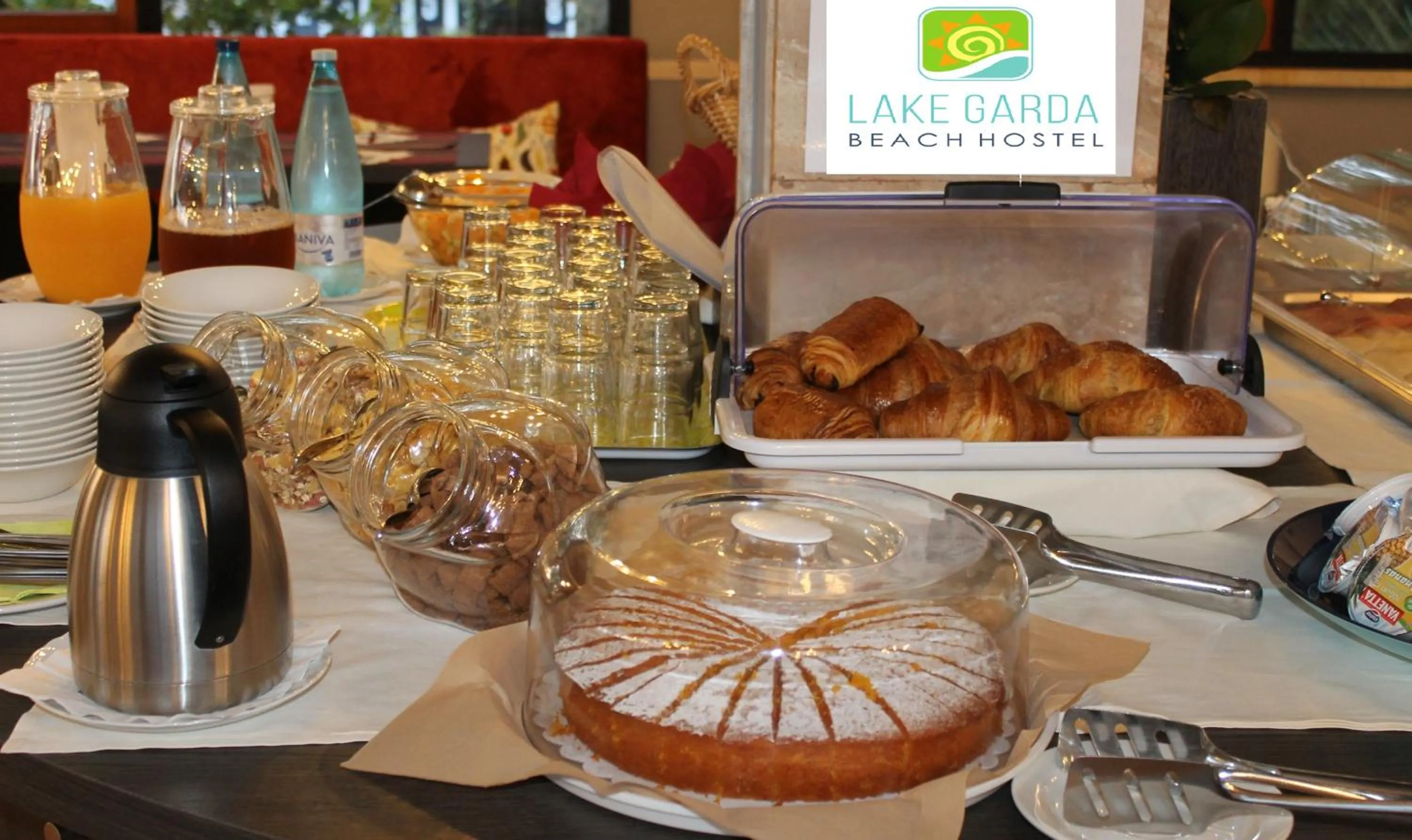 Buffet breakfast in Lake Garda Beach Hostel