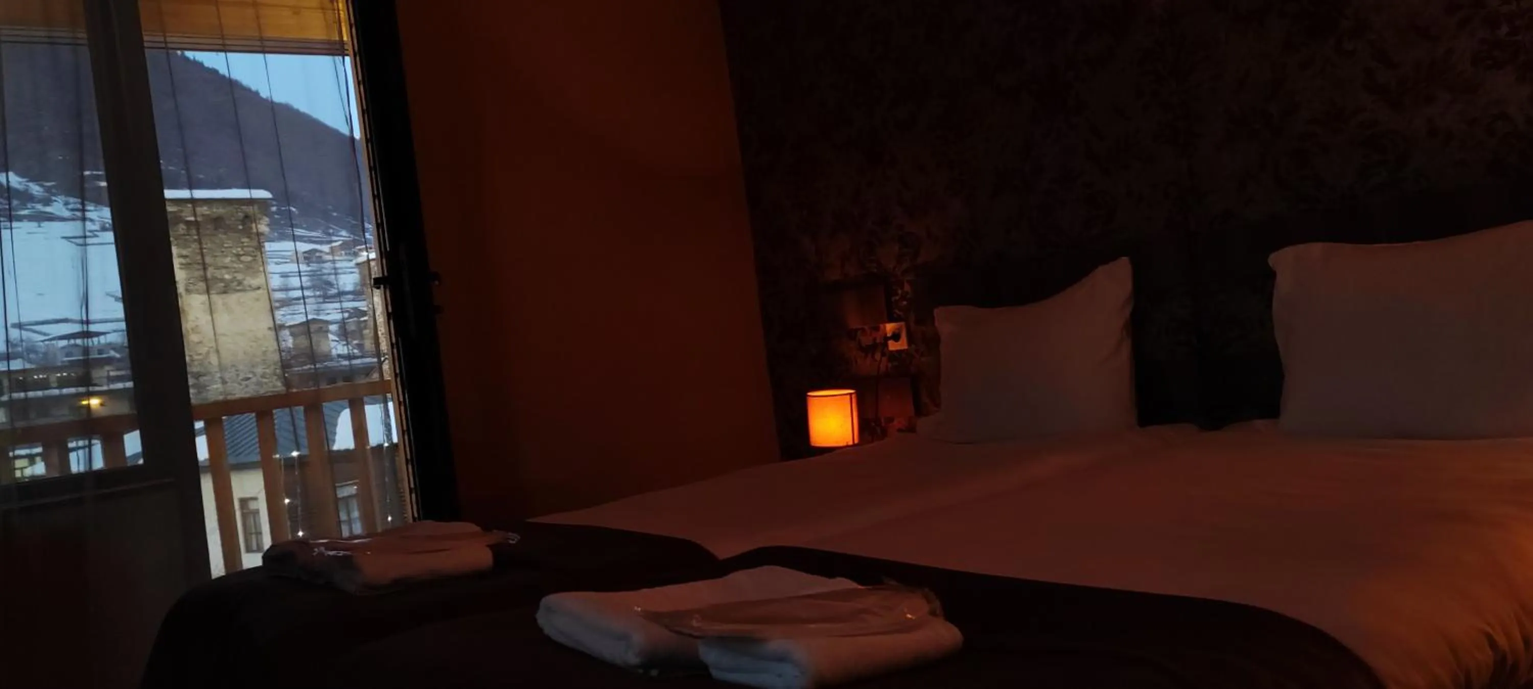 Bed in Hotel Svanseti