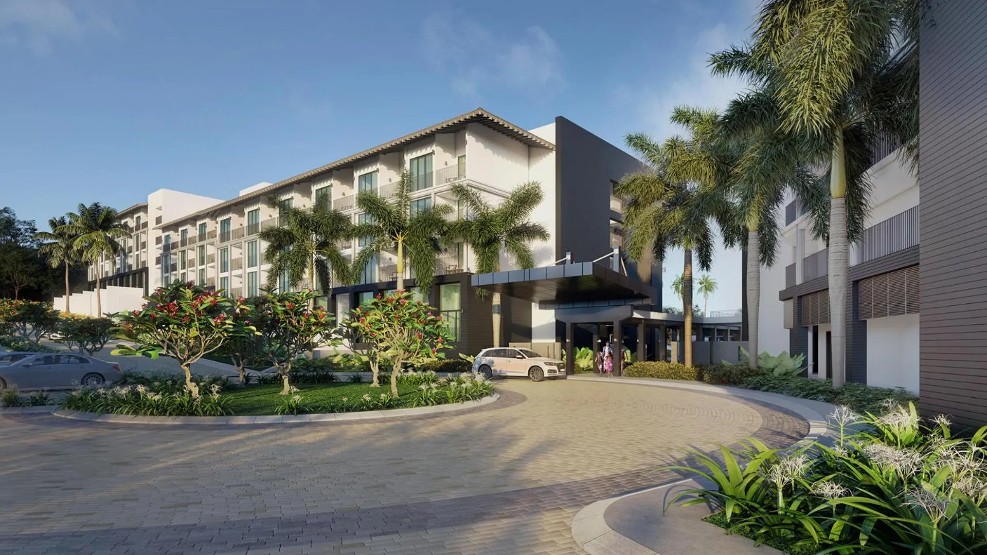 Property building in Cassia Bintan, part of Banyan Group