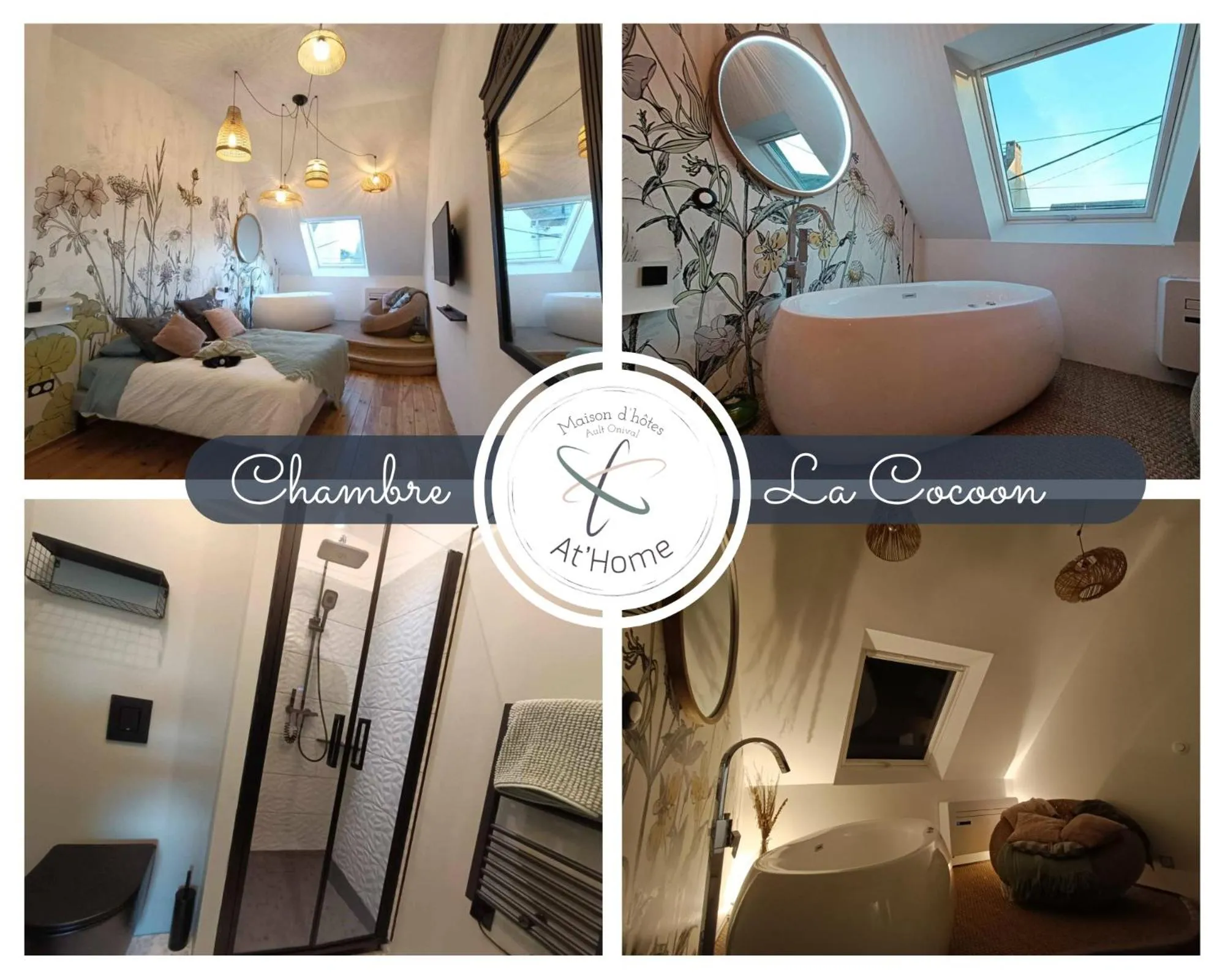 Bed in Maison d'hôtes "At'Home"