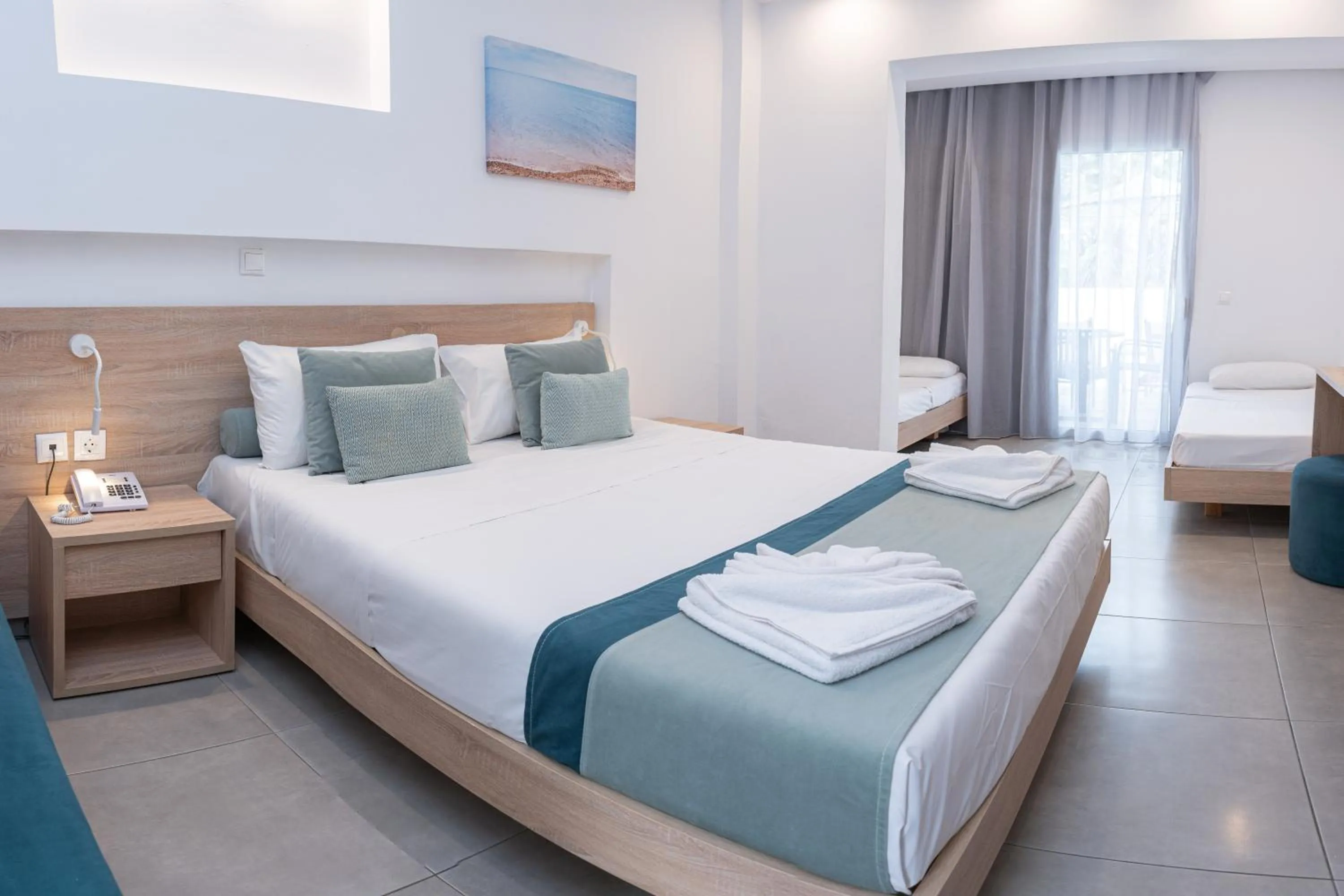 Bedroom, Bed in Delfinia Resort - All Inclusive