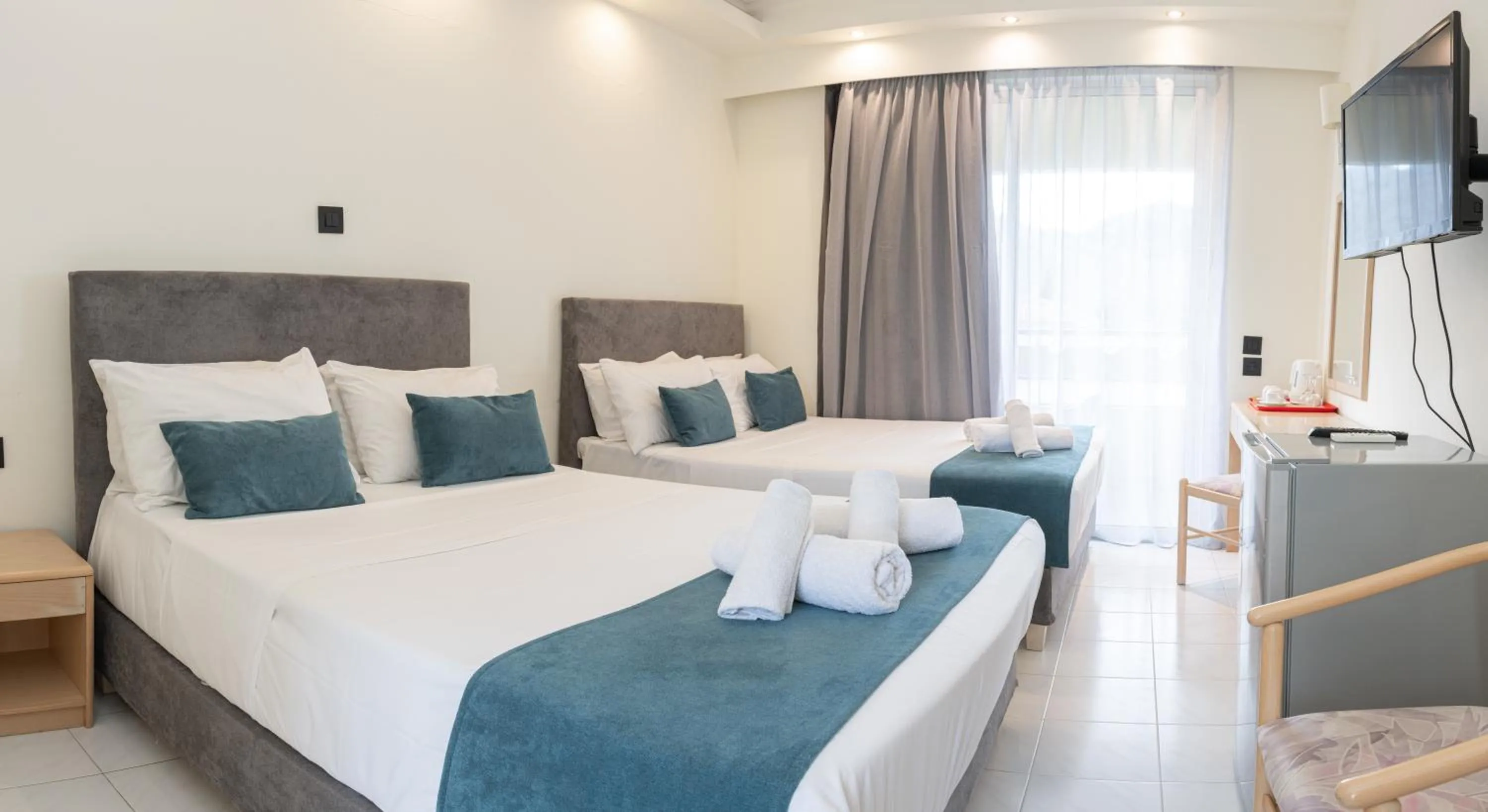 Bedroom, Bed in Delfinia Resort - All Inclusive