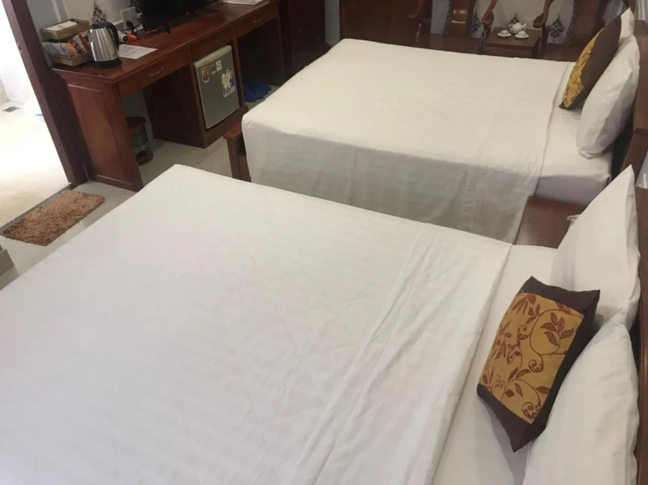 Bed in THANH TAI HOTEl 1