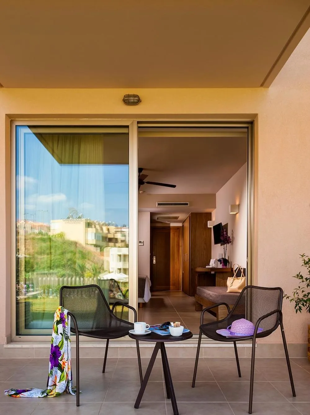 Balcony/Terrace in Giannoulis – Santa Marina Beach Hotel