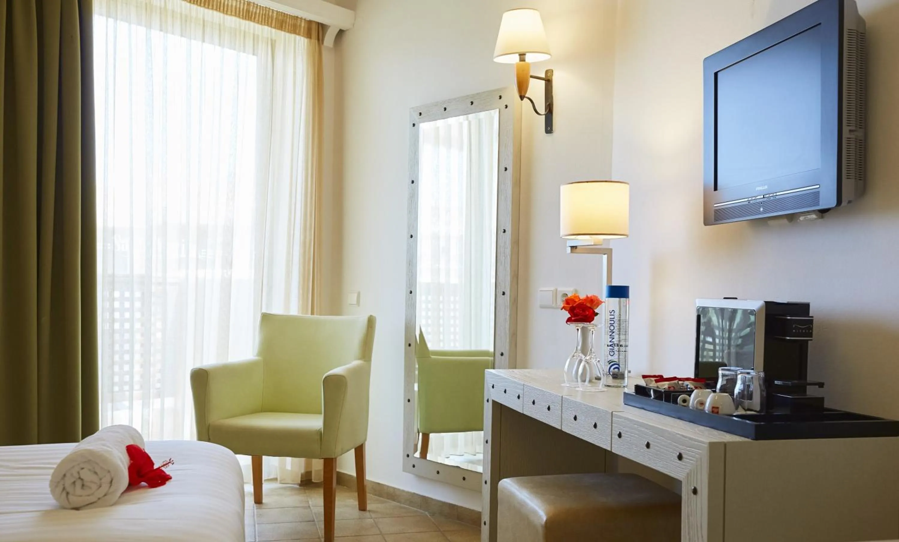 Bed in Giannoulis – Santa Marina Beach Hotel