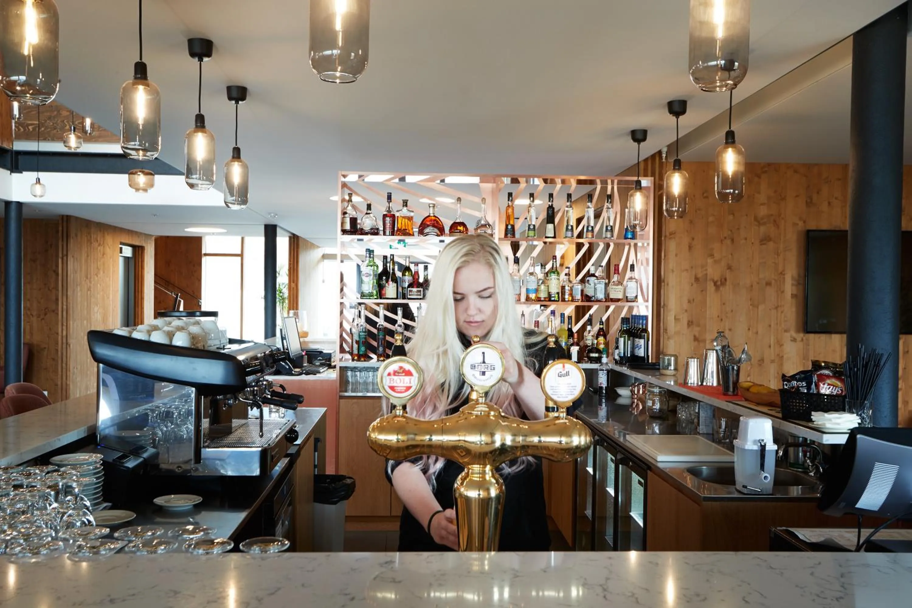 Lounge or bar in Fosshotel Mývatn