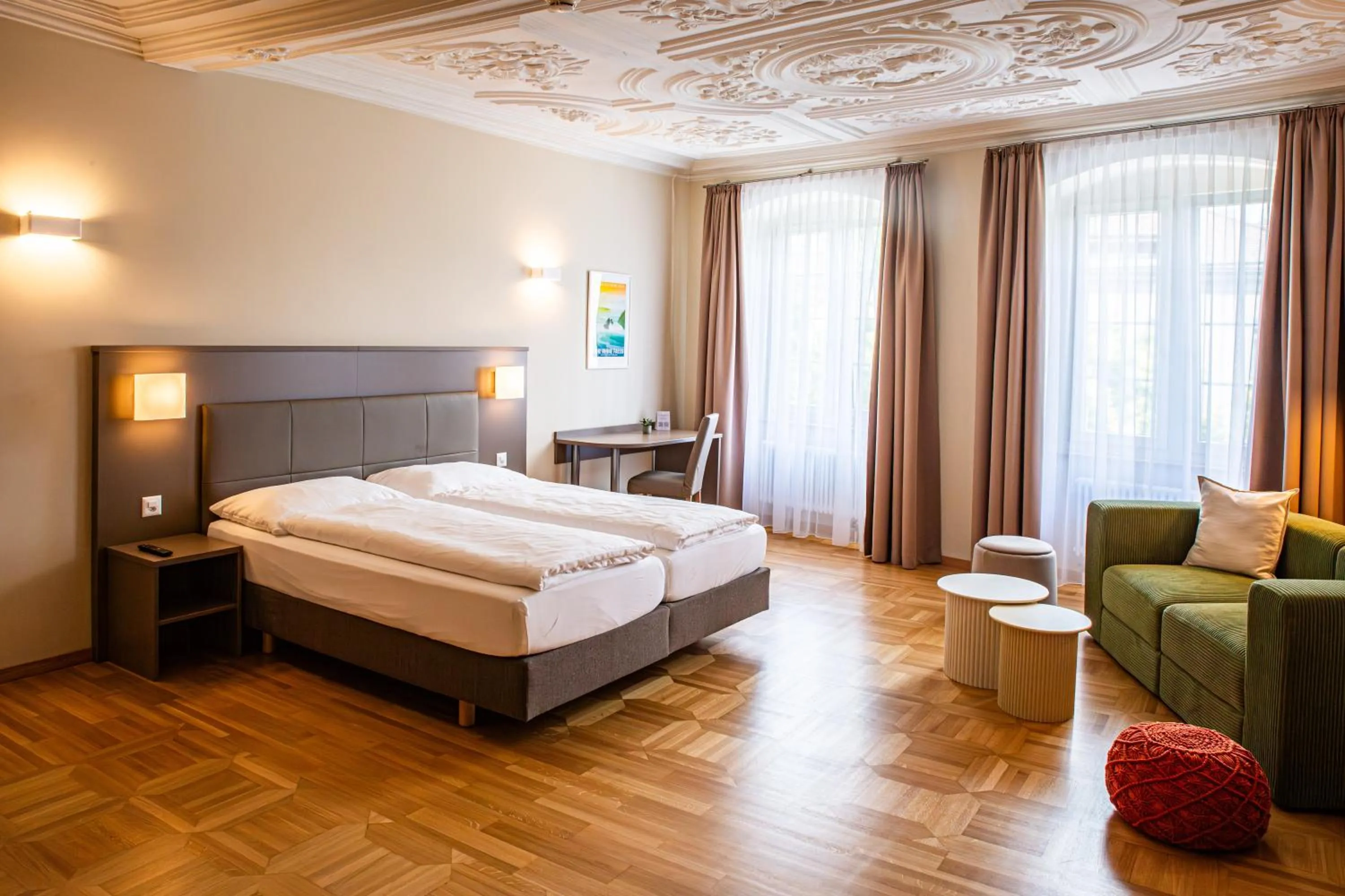 Bedroom, Bed in Hotel Kronenhof