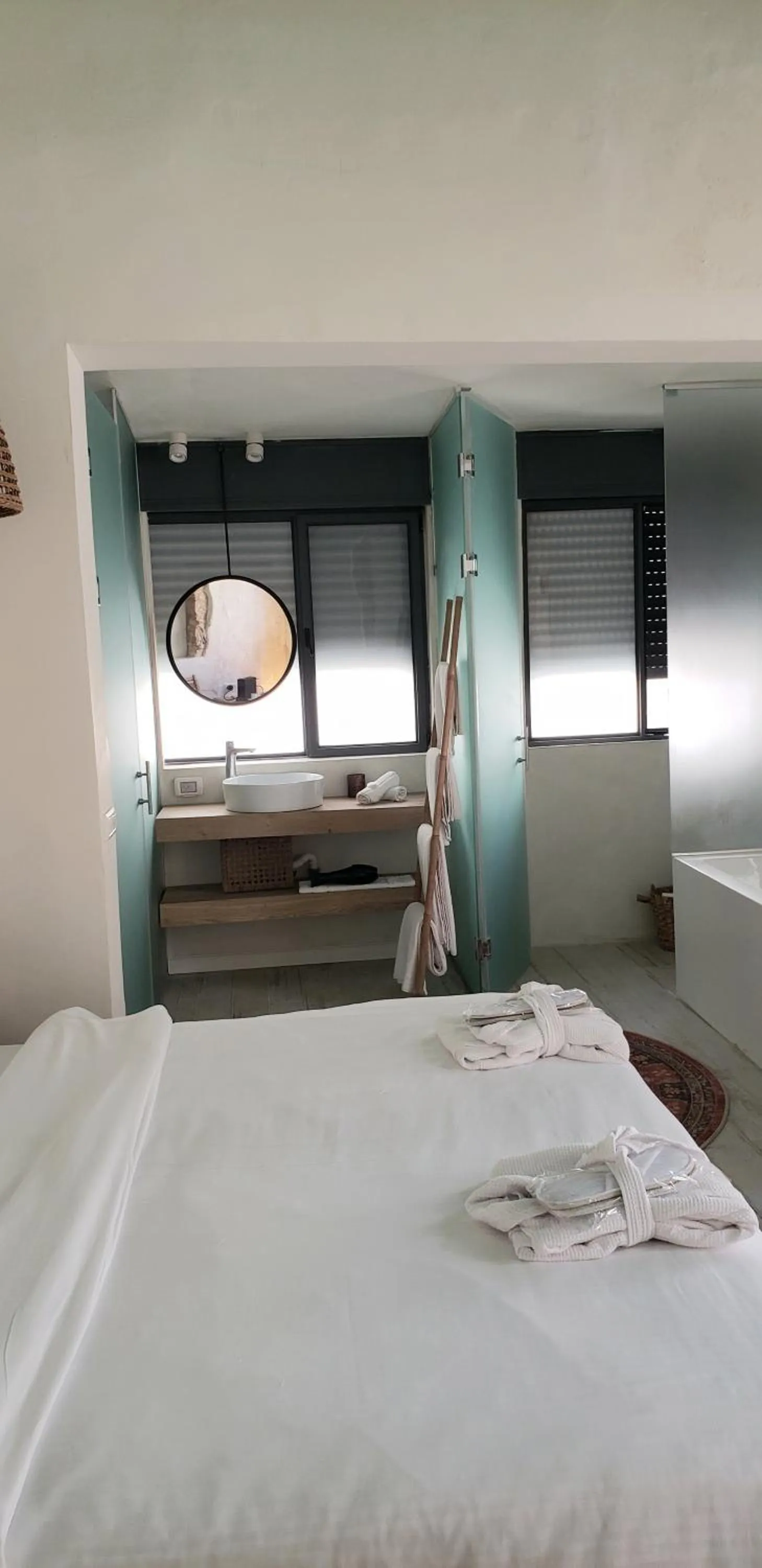 Bathroom, Bed in Akotika boutique