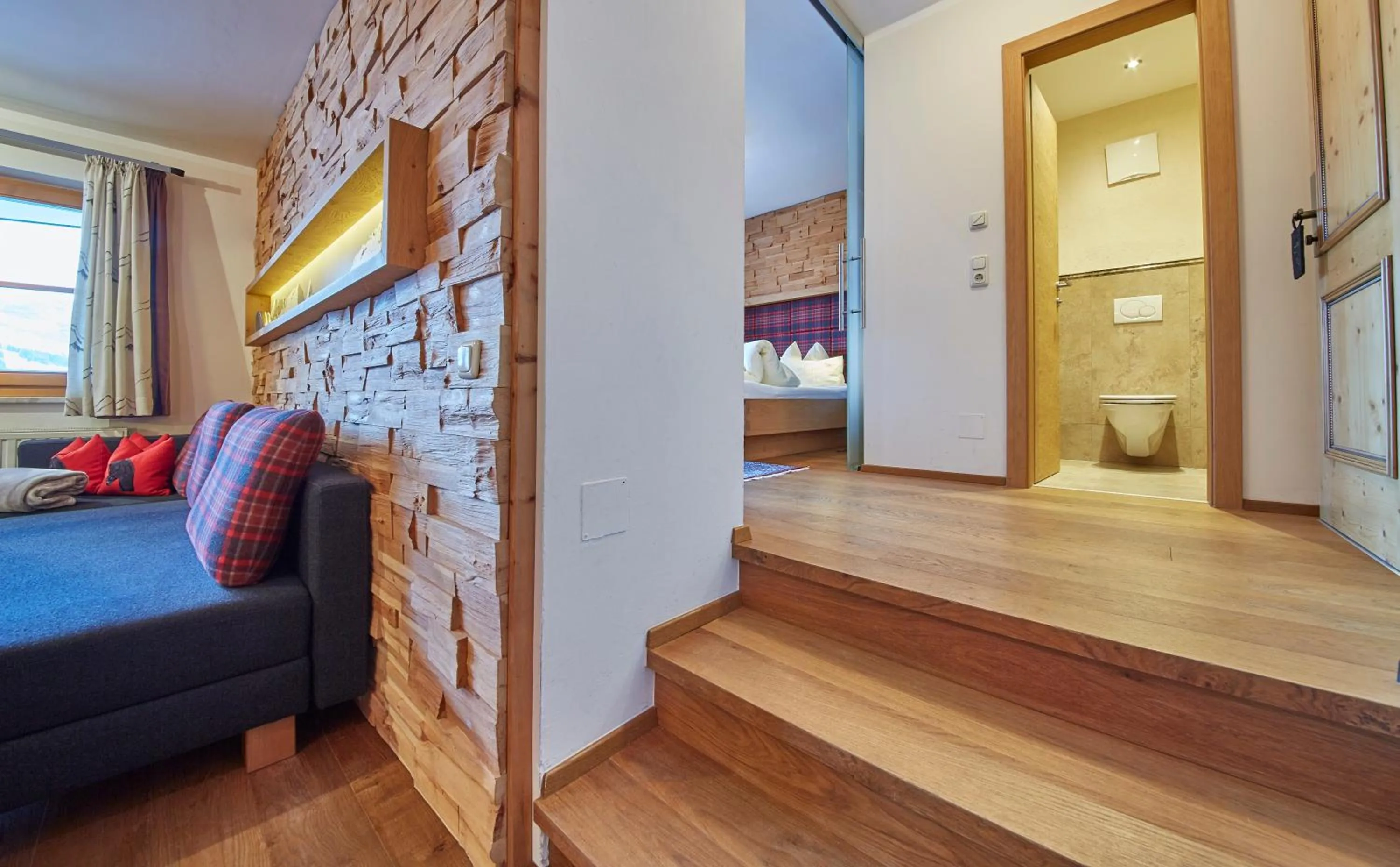 Bed in Bauernhof Hotel Oberschwarzach