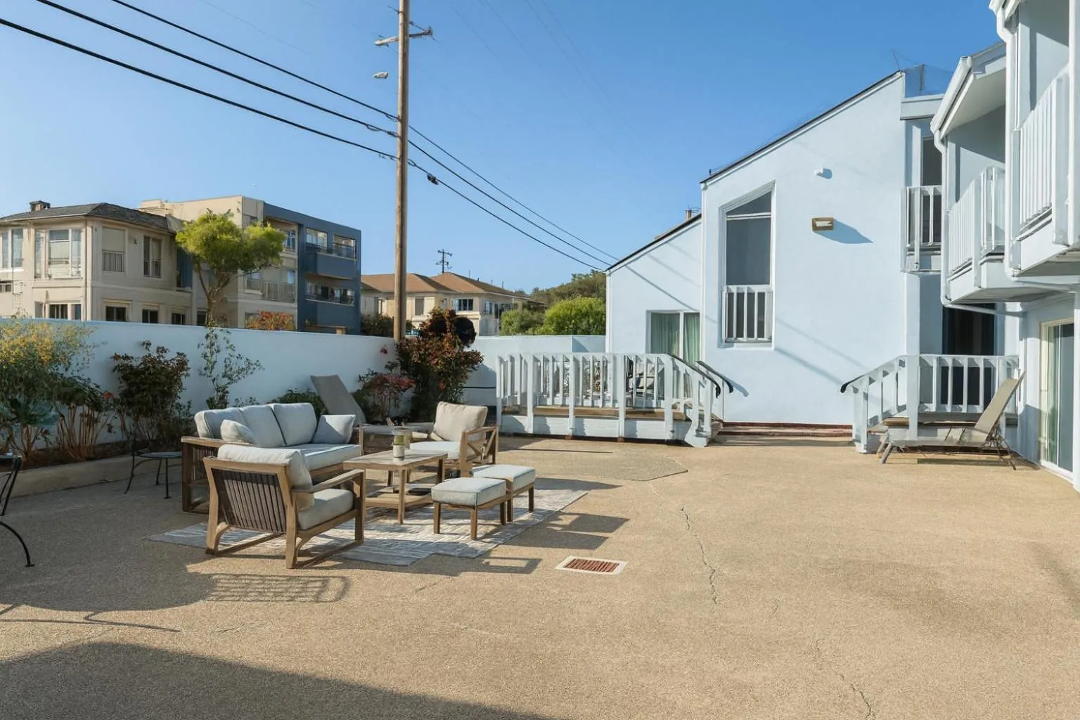 Seating area in Cannery Row Inn