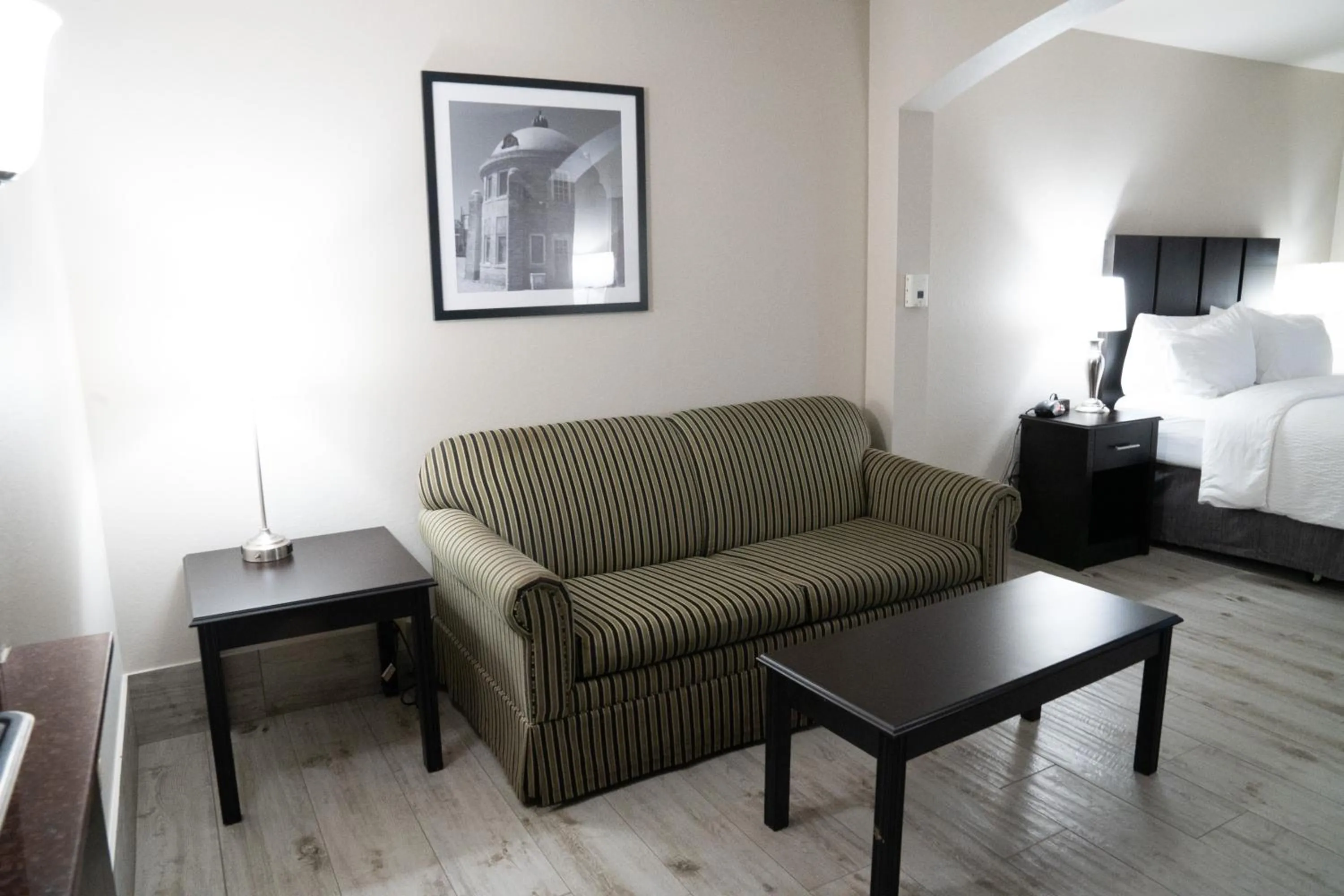 Bed in Lucille's Hotel, Restaurant, & Bar