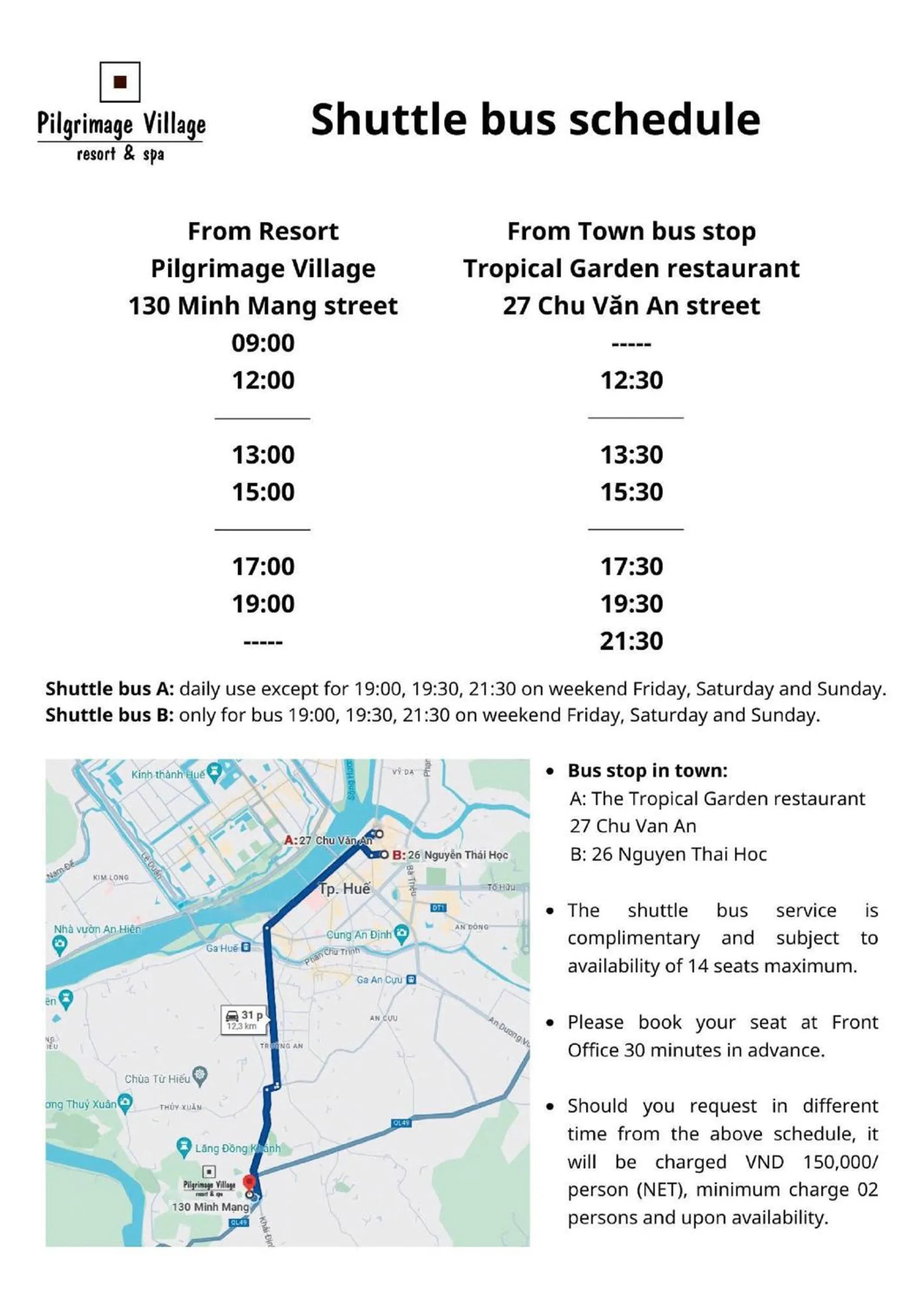 shuttle in Pilgrimage Village Boutique Resort & Spa