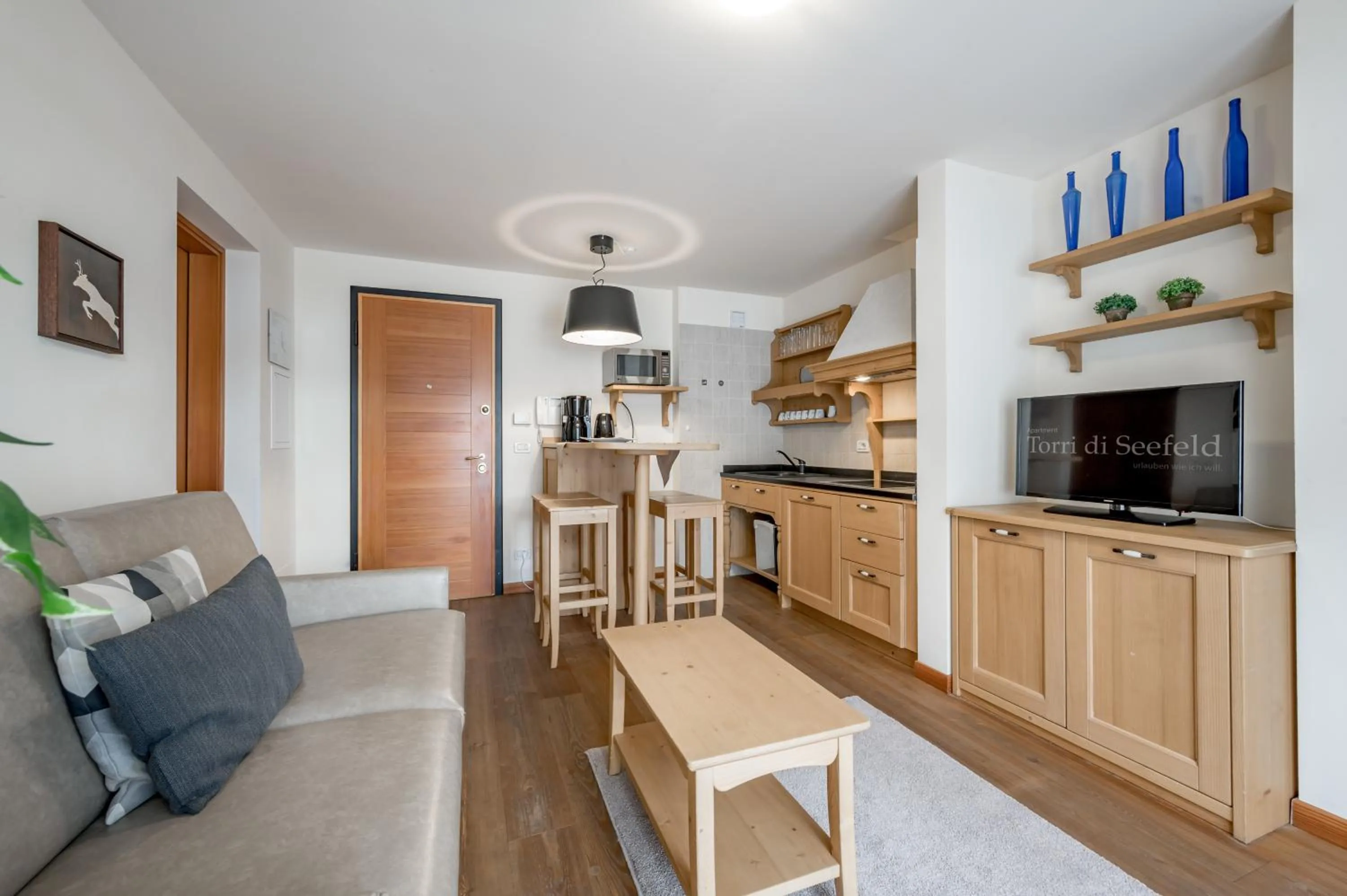 Kitchen or kitchenette in Apartment Torri di Seefeld