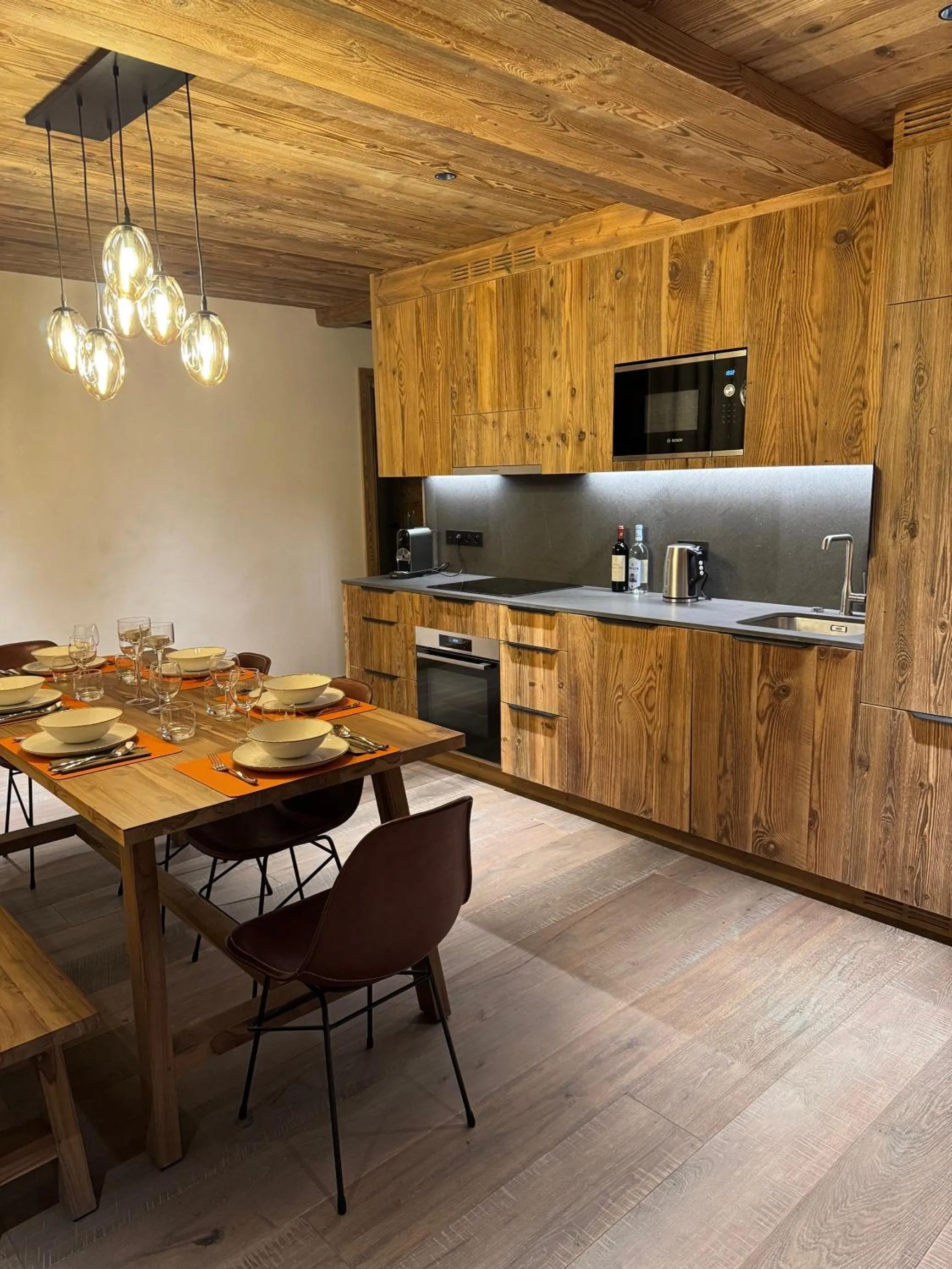 Kitchen or kitchenette in Hotel Ormelune