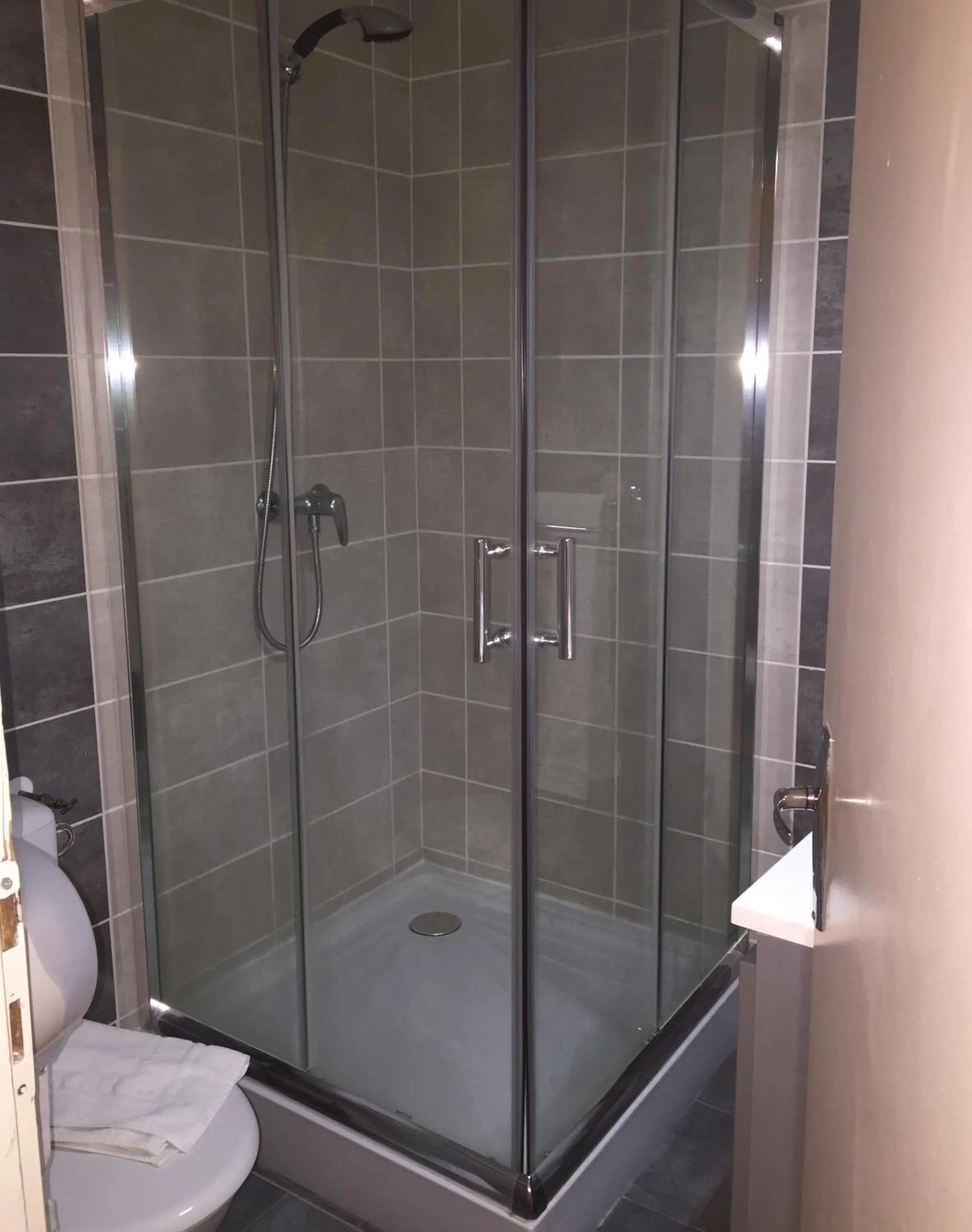 Shower in Hôtel Le Roi Gourmand