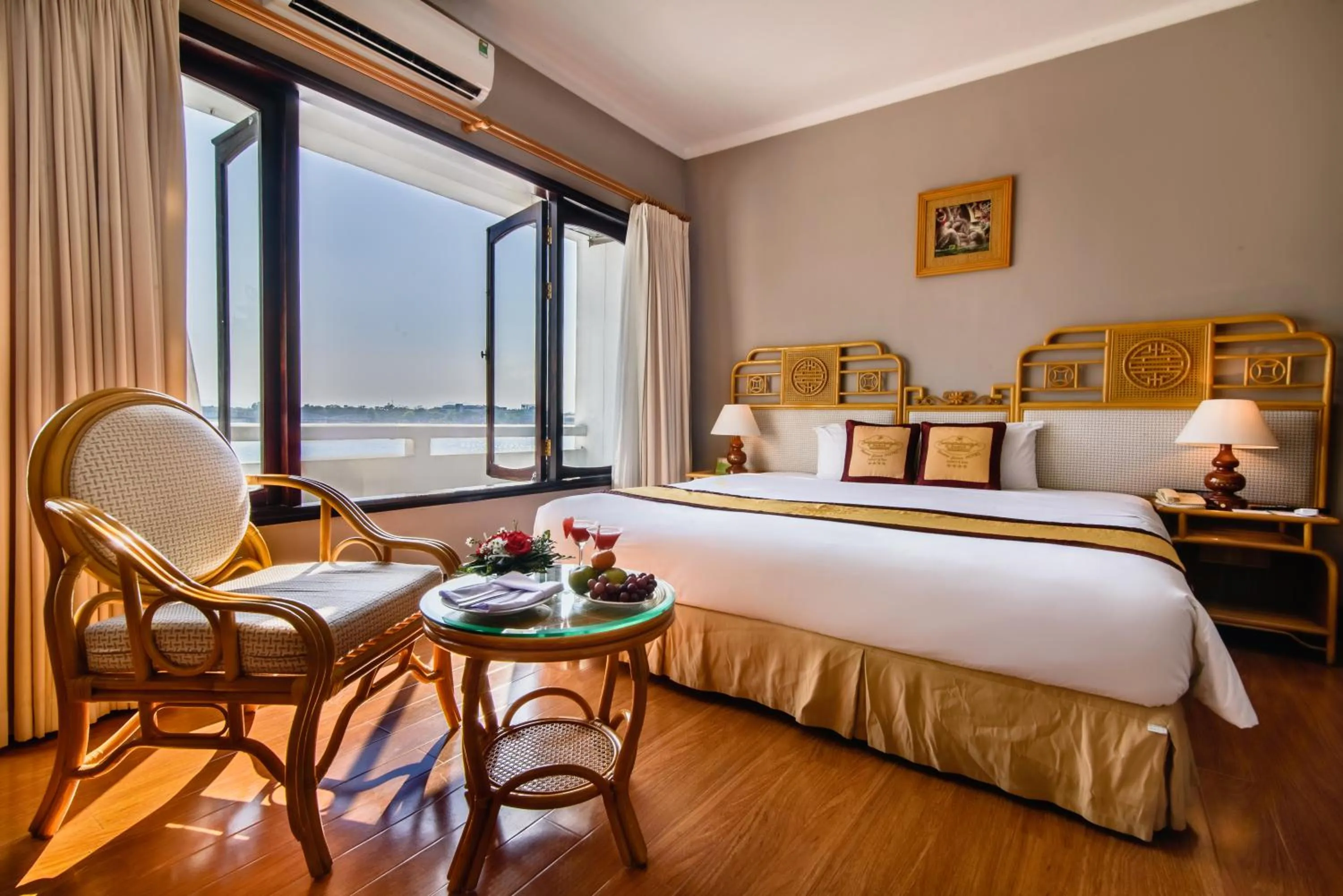 River view, Bed in Huong Giang Hotel Resort & Spa