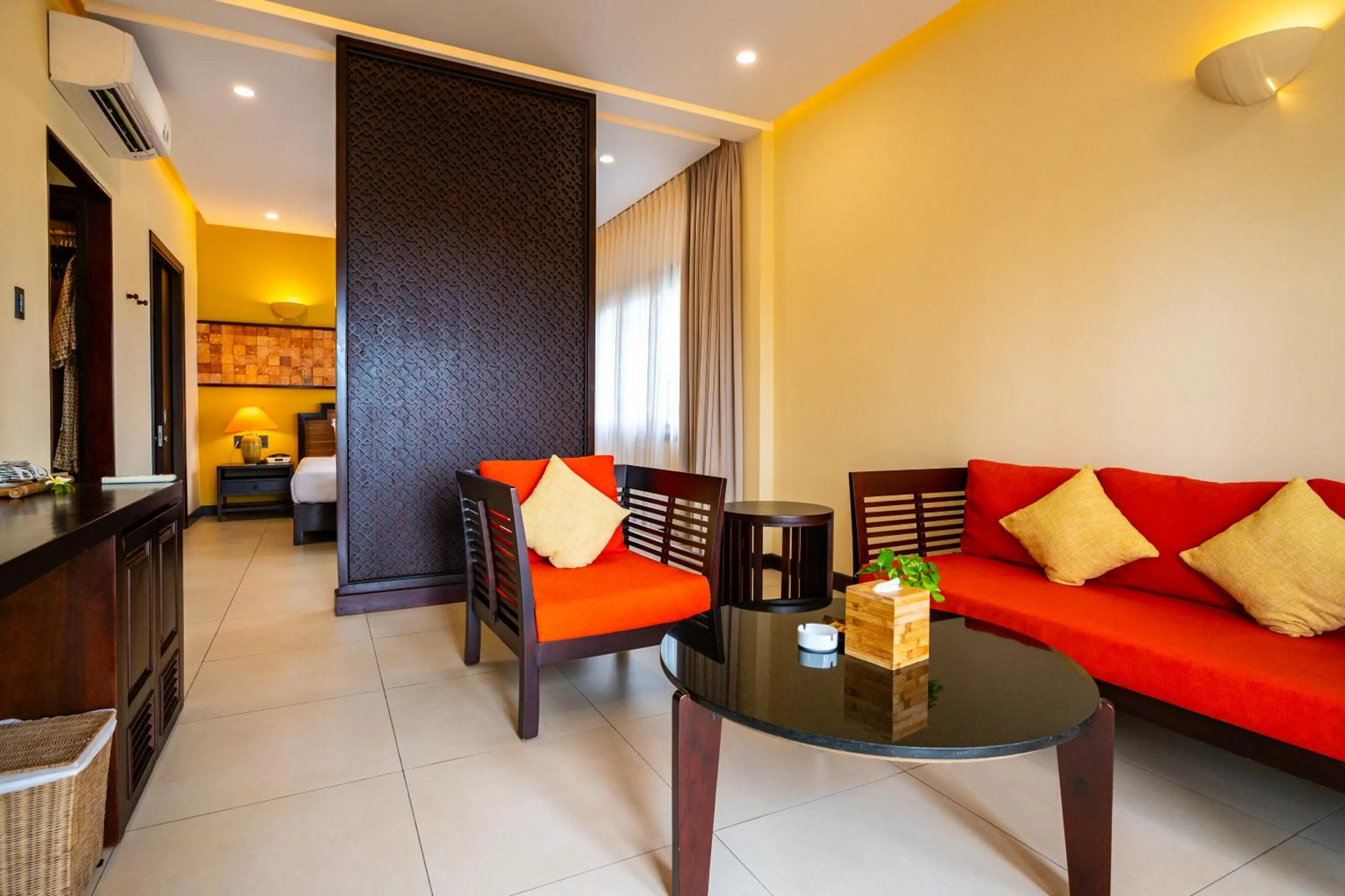 Seating area in Pandanus Resort