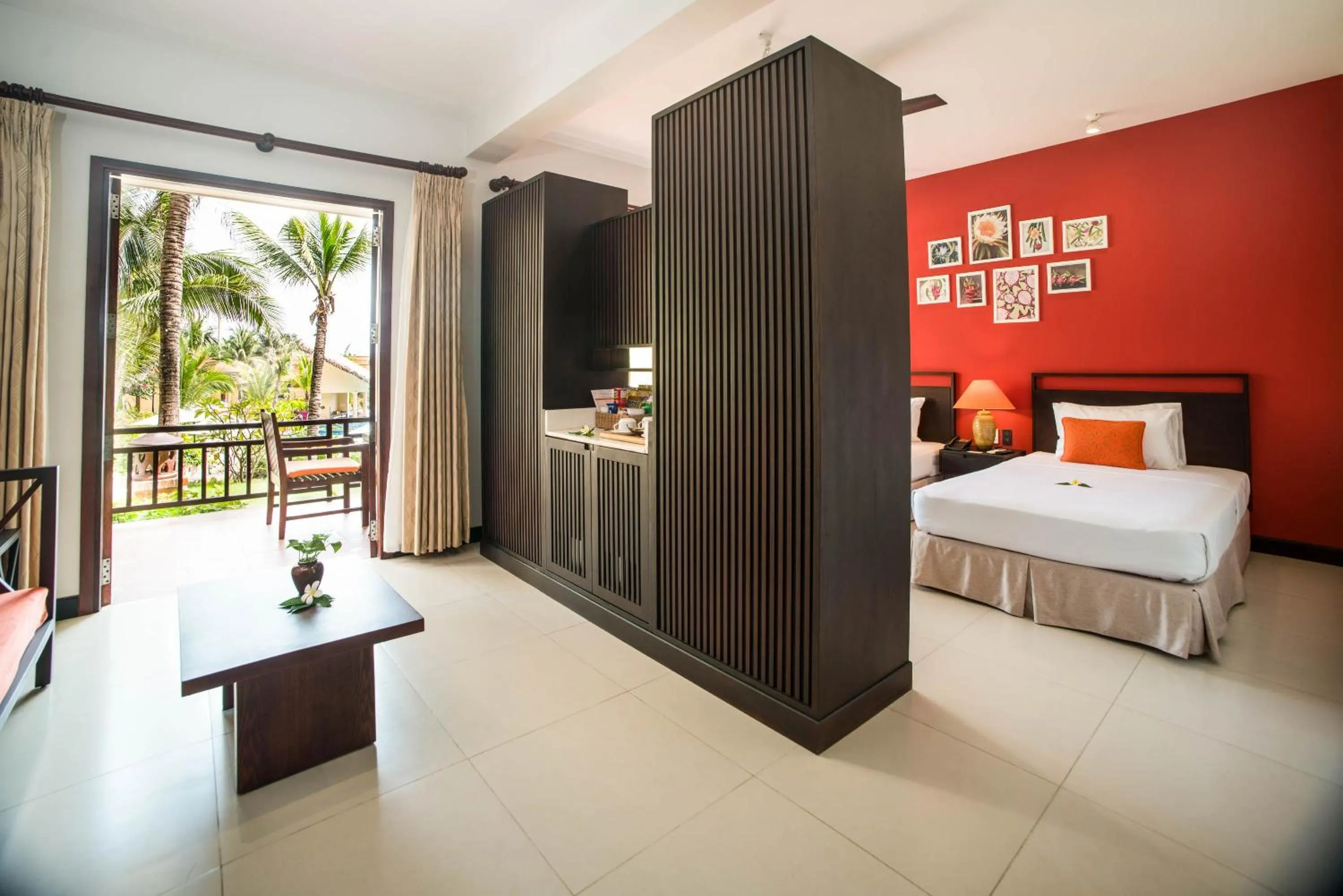 Floor plan, Bed in Pandanus Resort