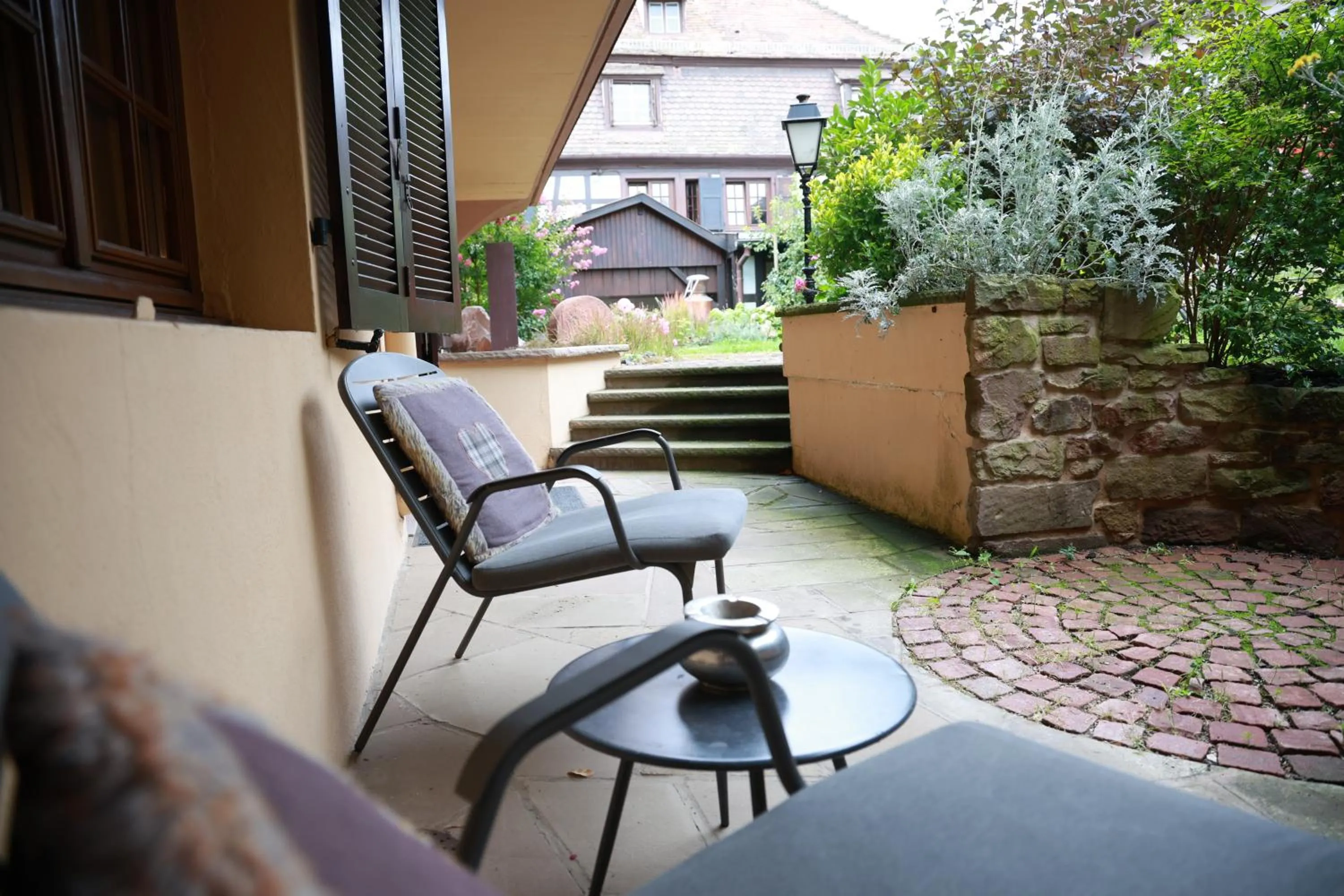 Balcony/Terrace in Hotel - Restaurant Le Cerf & Spa